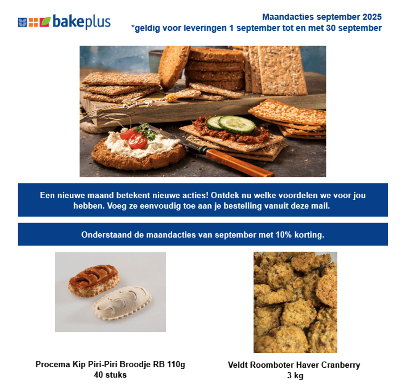 Maandacties mailing Bakeplus