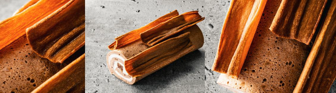 Praliné biscuit met gekarameliseerde appel