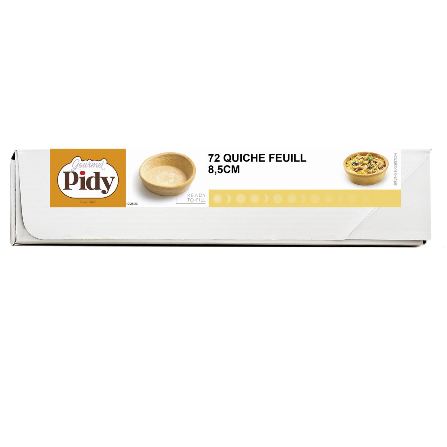 Pidy Quiche Bladerdeeg margarine 8.5cm (72)