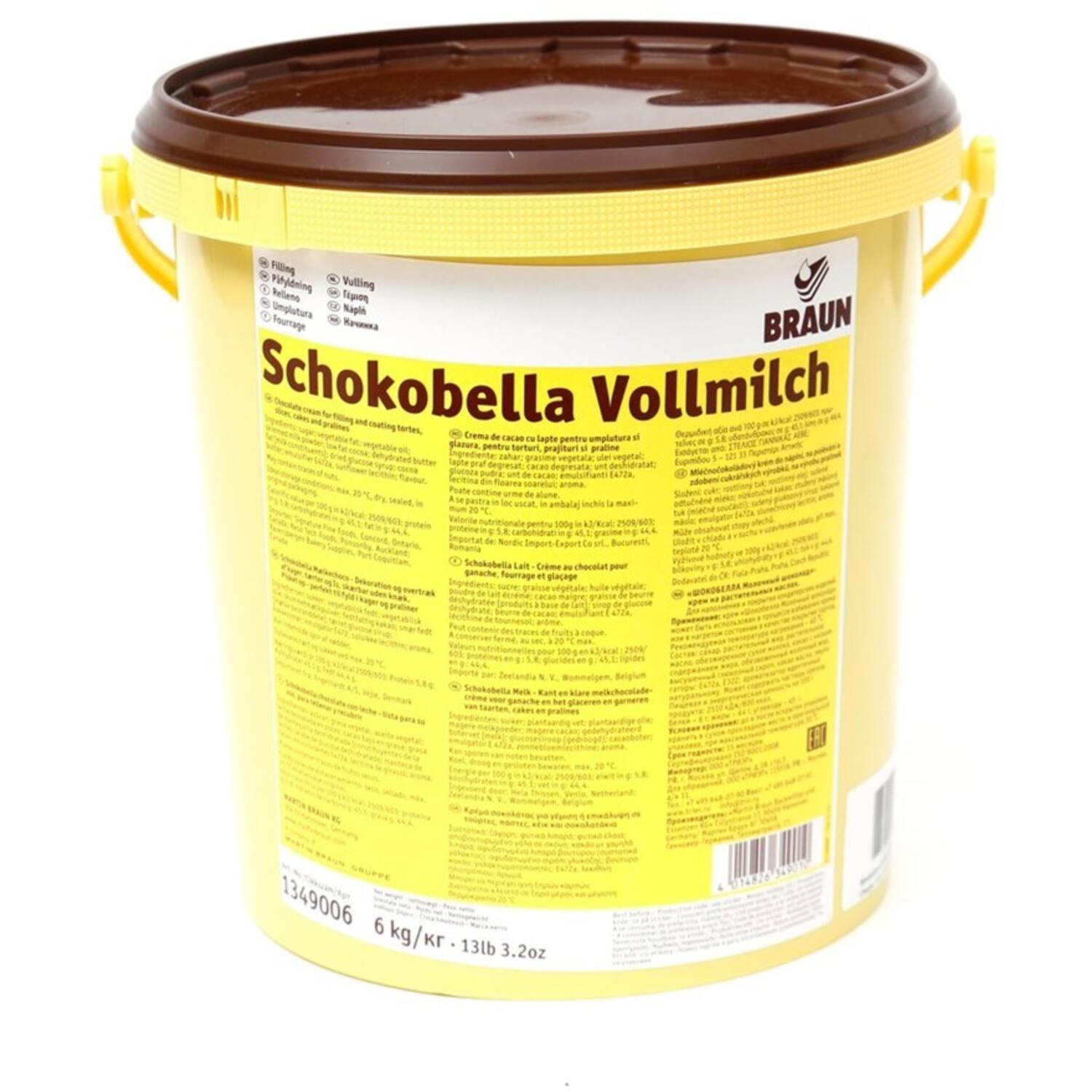 Schokobella Melk Chocolade Braun 6 Kg