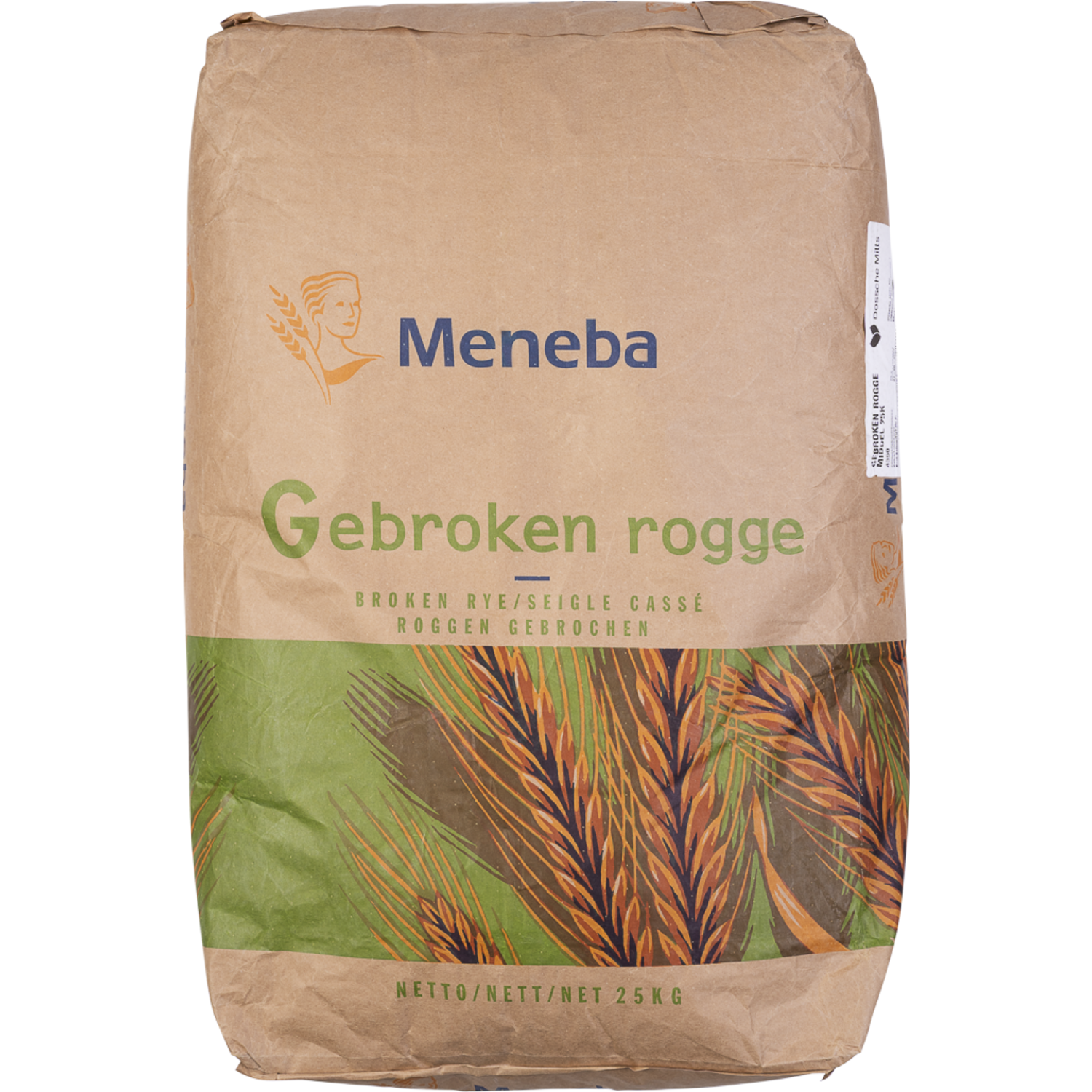 Meneba Gebroken Rogge Middel 25 kg