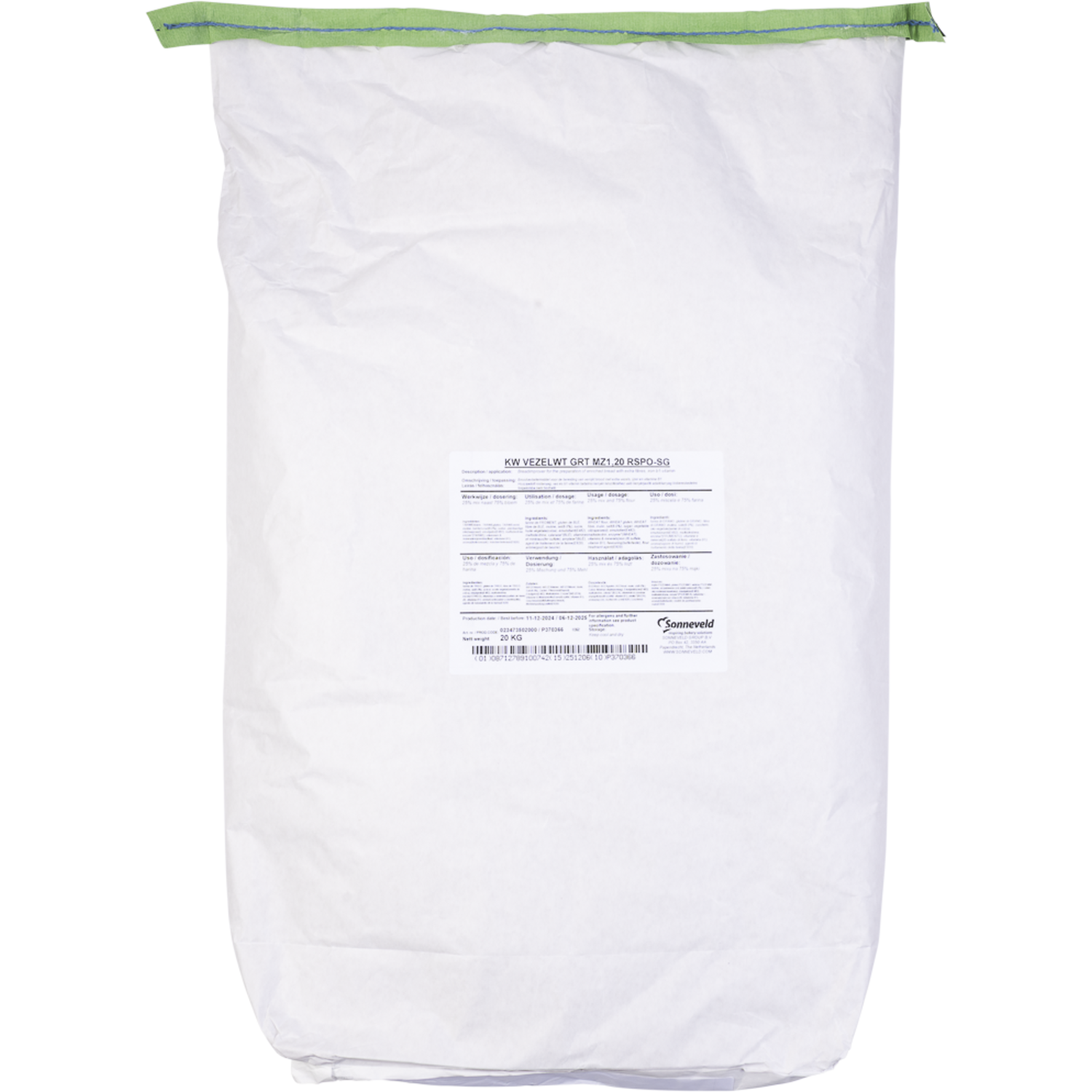 Sonneveld KW Vezelwit Groot MZ 20 Kg
