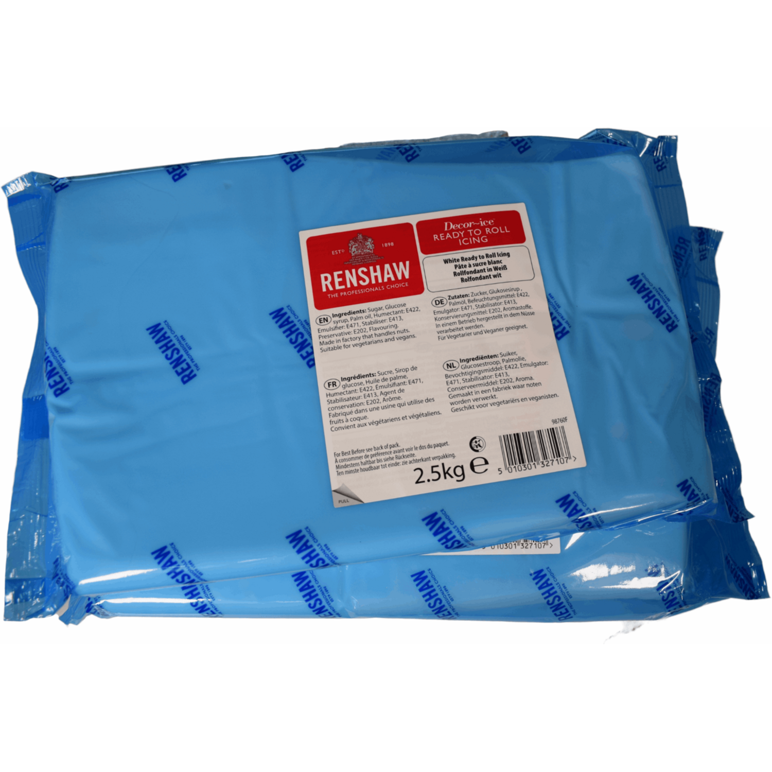 Bakels Renshaw Rolfondant Extra Wit RSPO SG 2x2,5kg