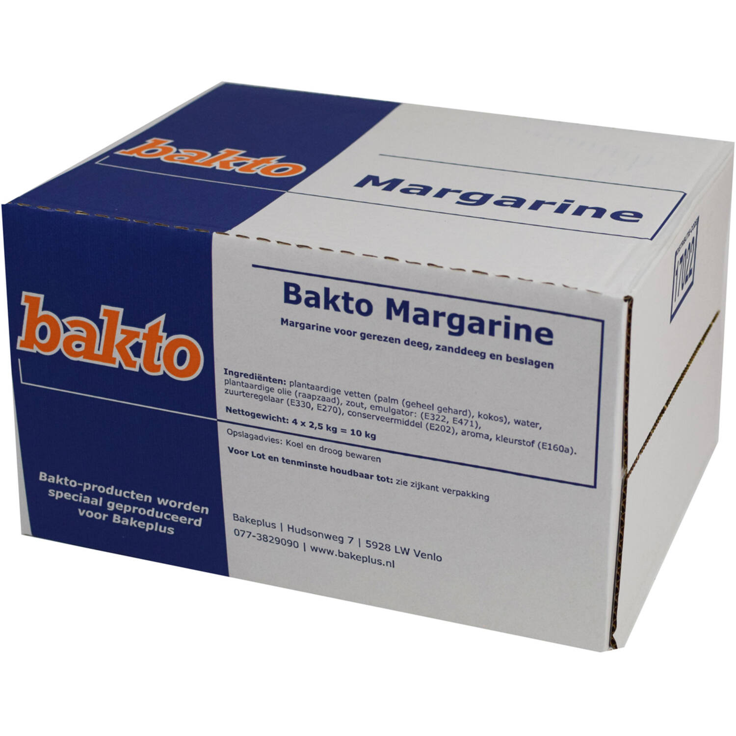 Bakto Margarine Bulk 4x2.5kg MB CU-RSPO SCC-831156