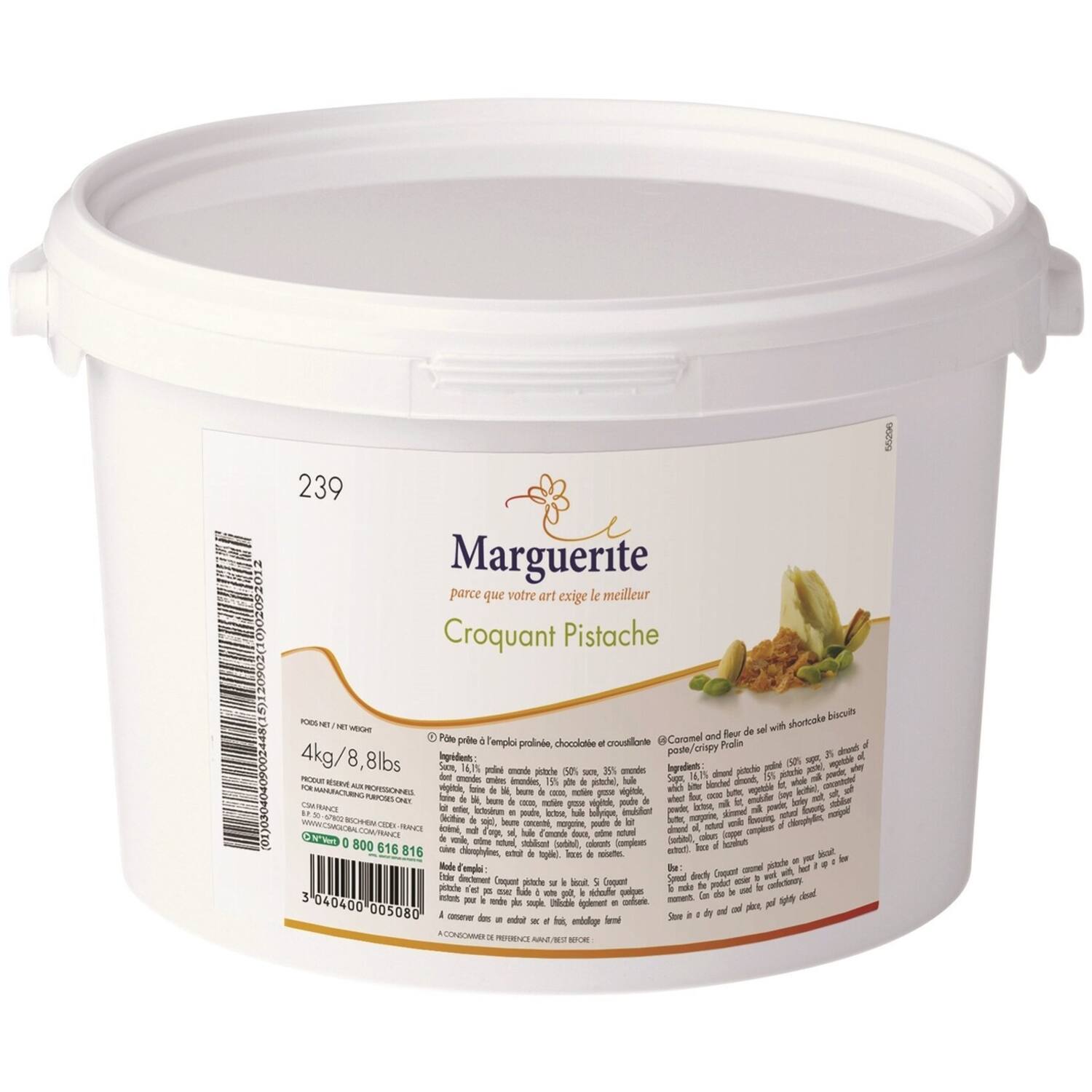 CSM Marguerite Croquant Pistache 4 kg CU-RSPO SCC-845733