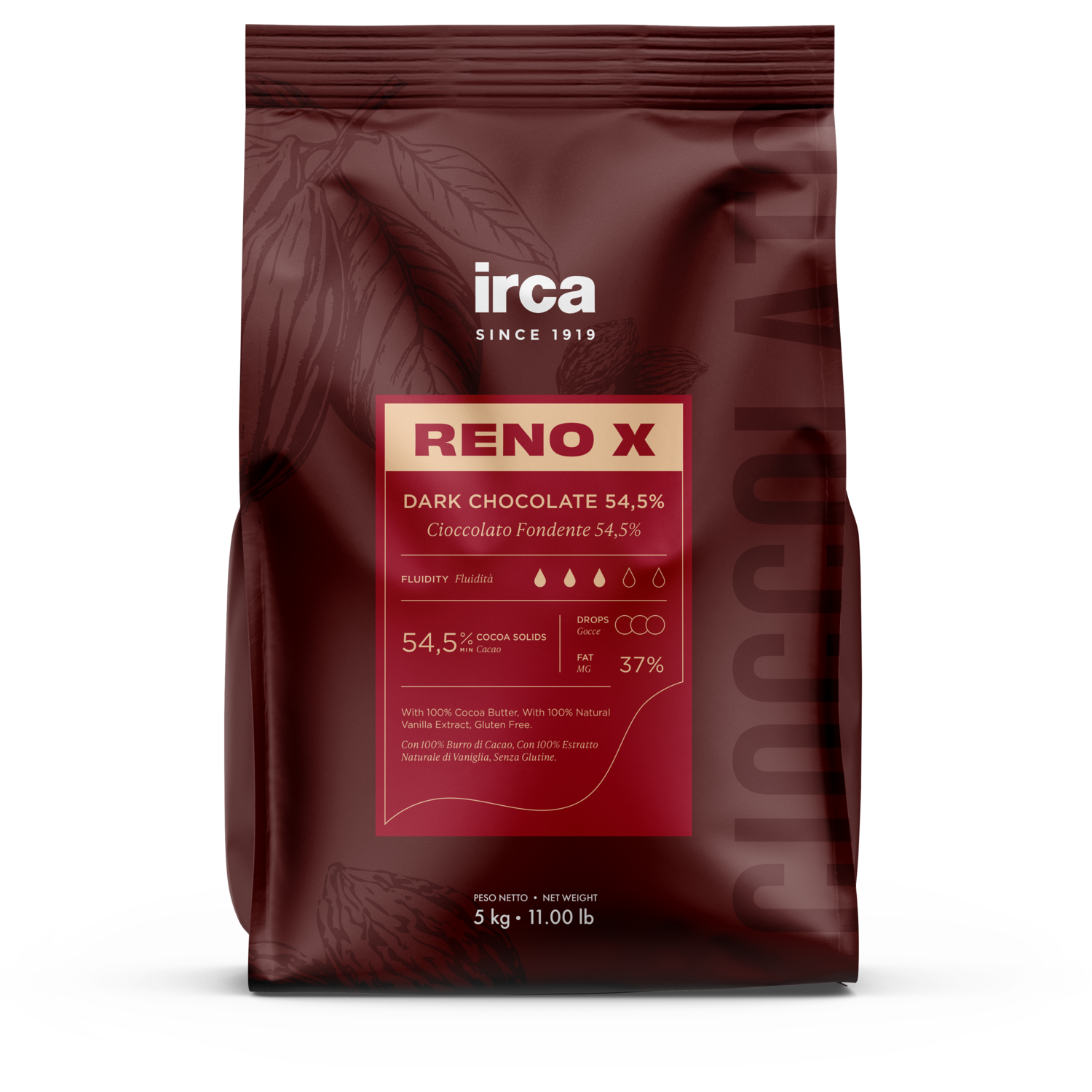 Irca Reno X Cioccolato Fondente 54,5% 2x5kg