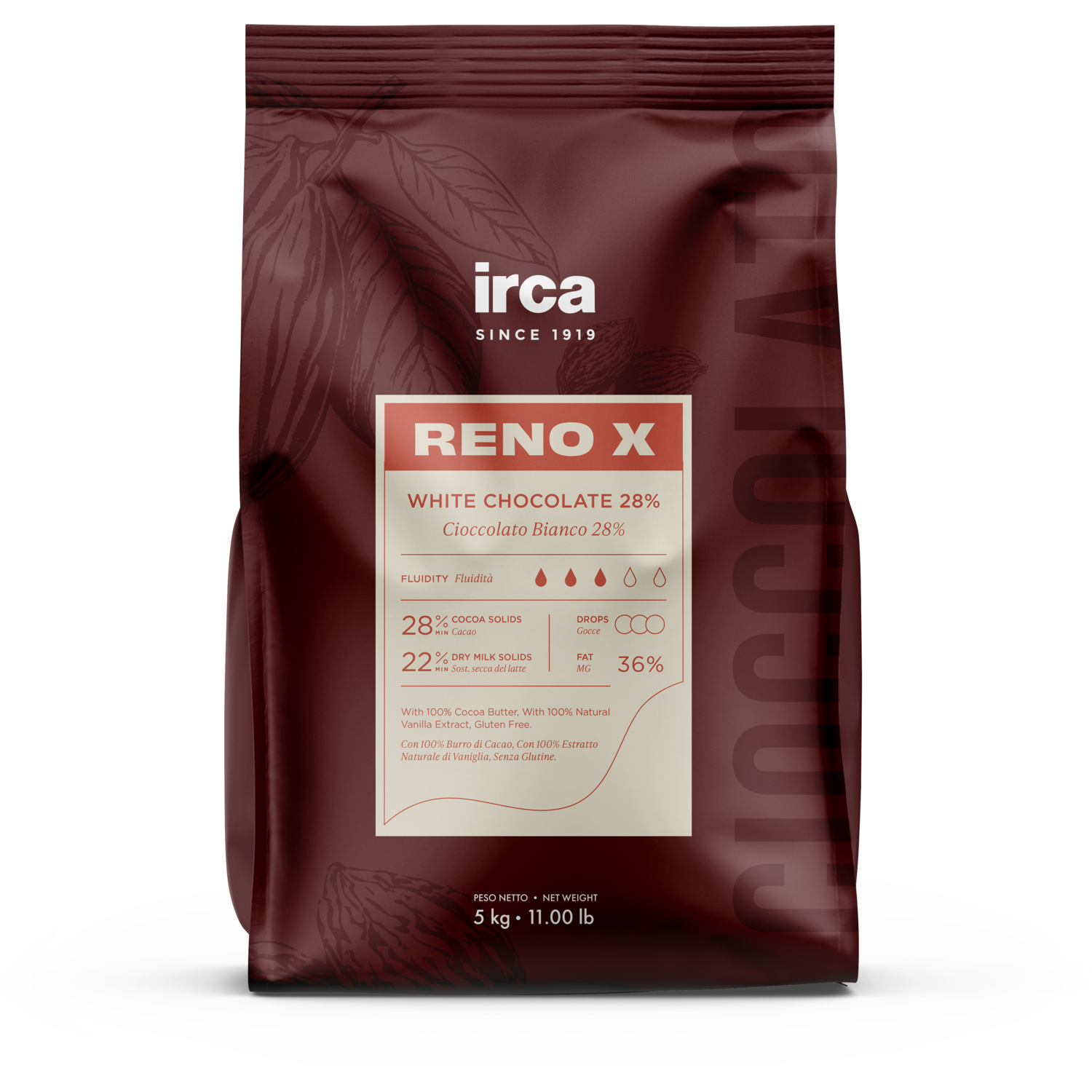 Irca Reno X Cioccolato Bianco 28% 2x5kg