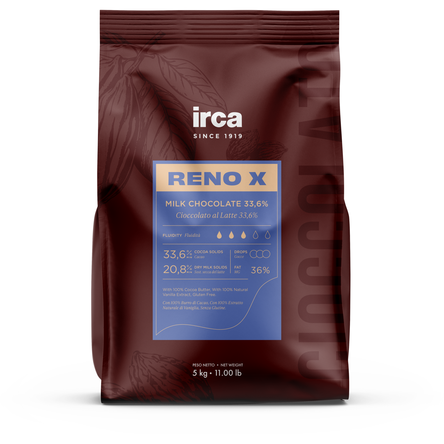 Irca Reno X Cioccolato al Latte 33,6% 2x5kg