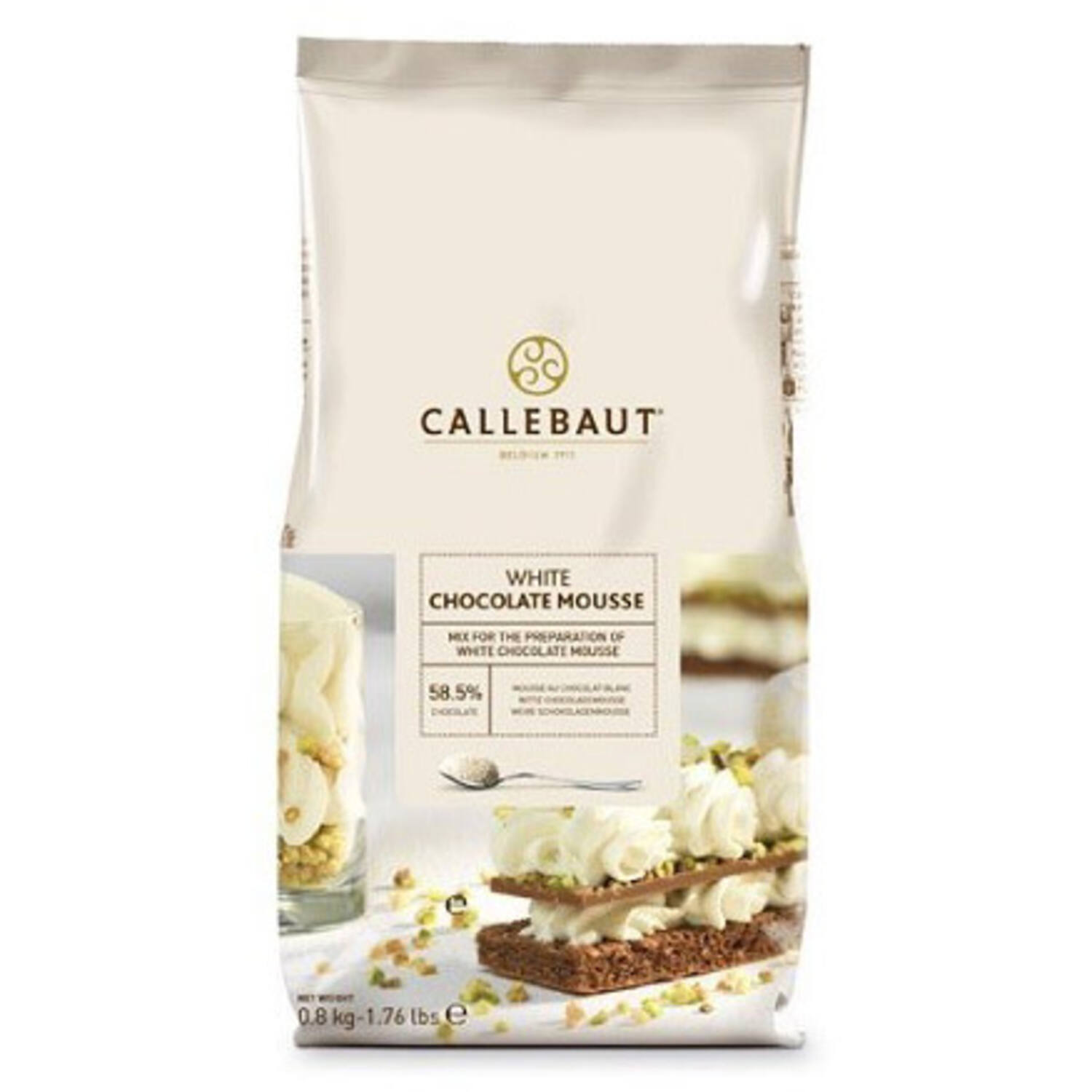 Callebaut Witte Chocolade Moussepoeder 10X0.8 kg