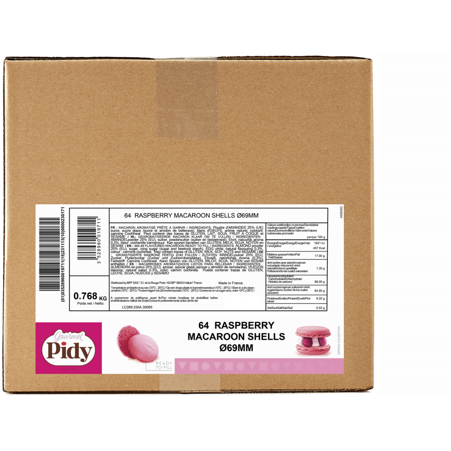 Macaron Framboos 7 cm (64)