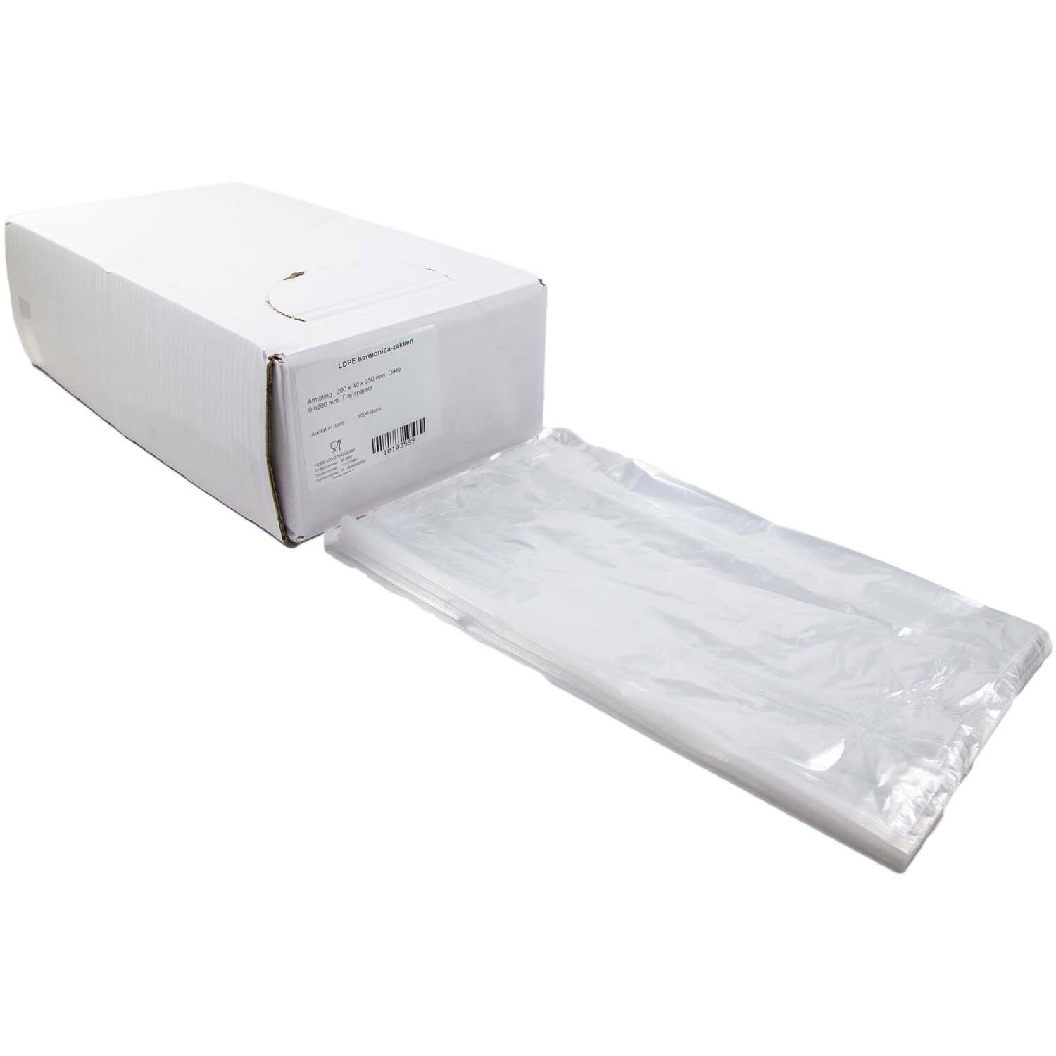 Polyzakken LDPE 20my 18x4x60cm (500)