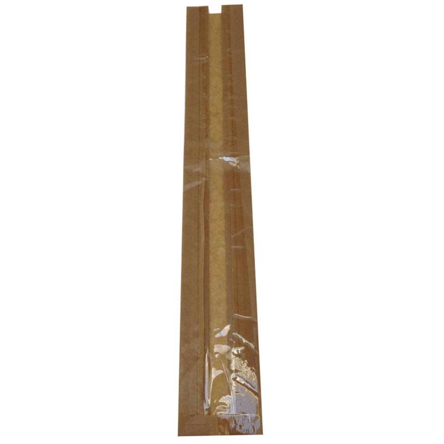 Stokbroodzakken met venster Bruin Kraft 10x15x58 (1000)
