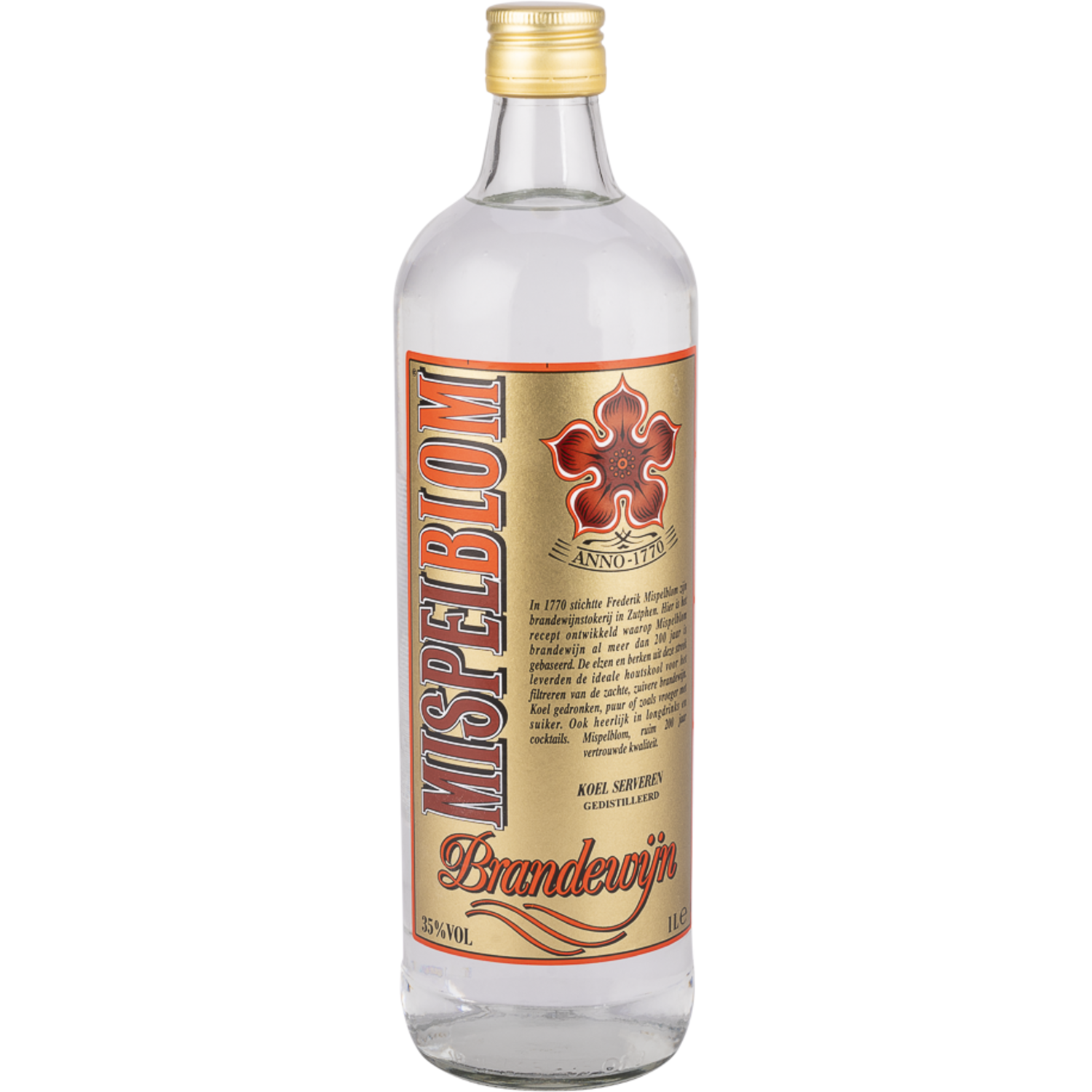 Brandewijn Mispelblom 35% 1 ltr Fles