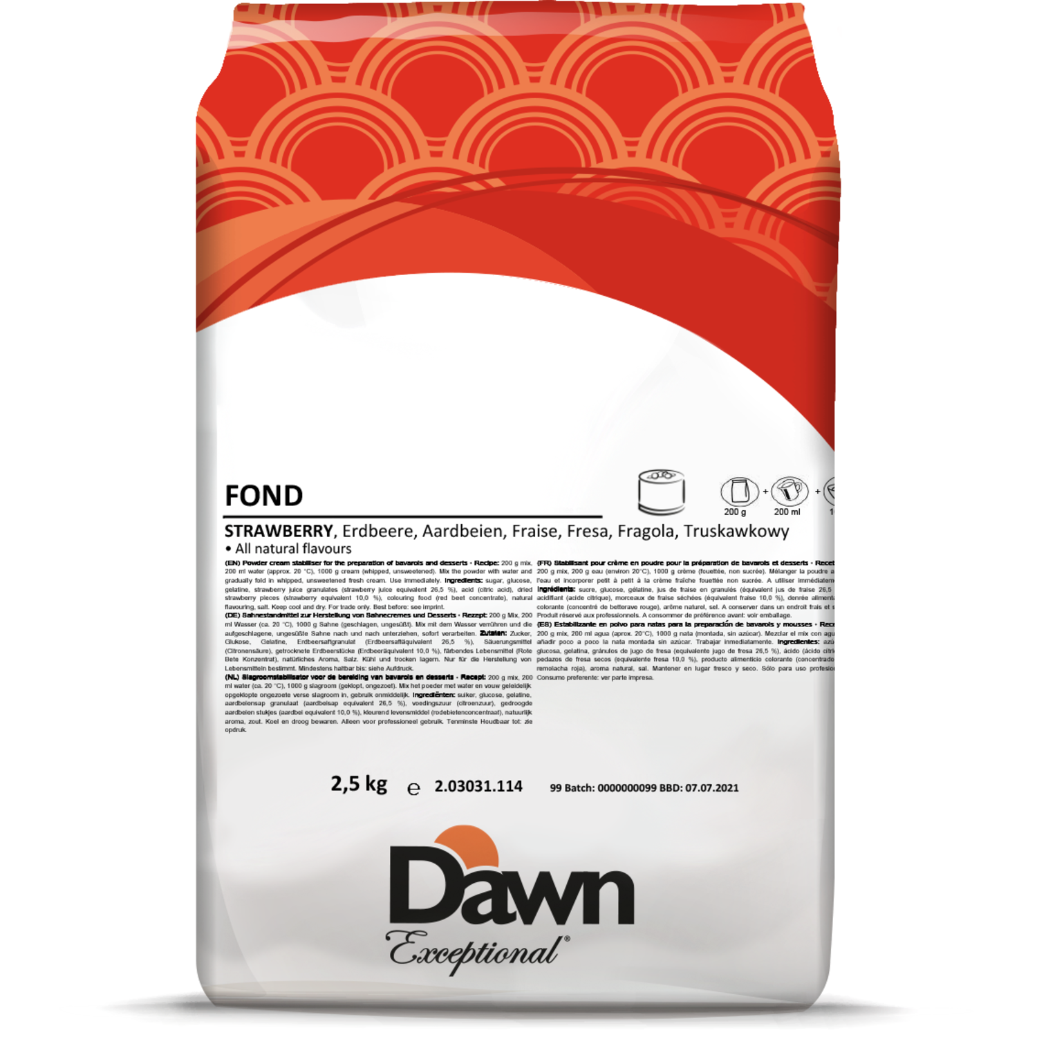 Dawn Fond Aardbei 2,5 kg (2)
