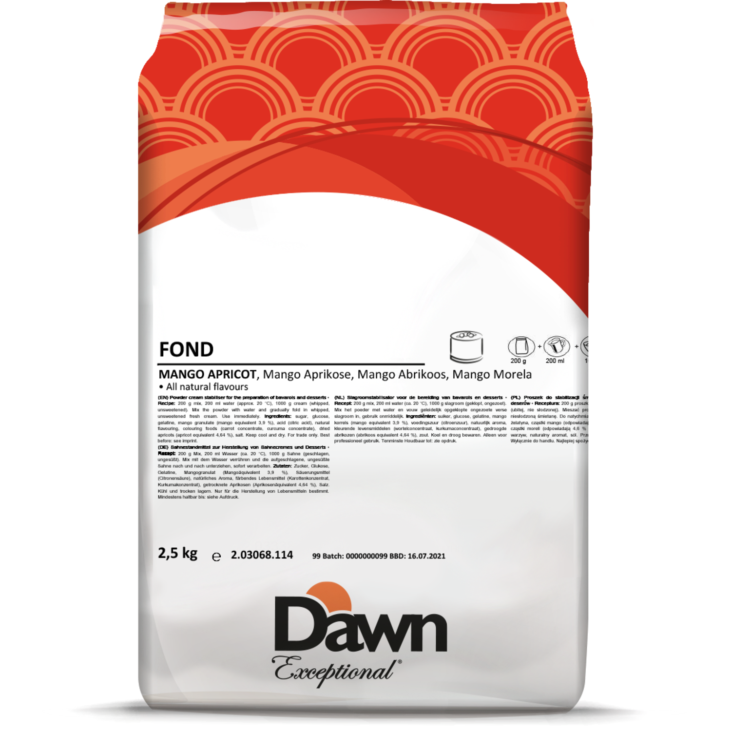 Dawn Fond Maracuja-Perzik 2,5 kg (2)