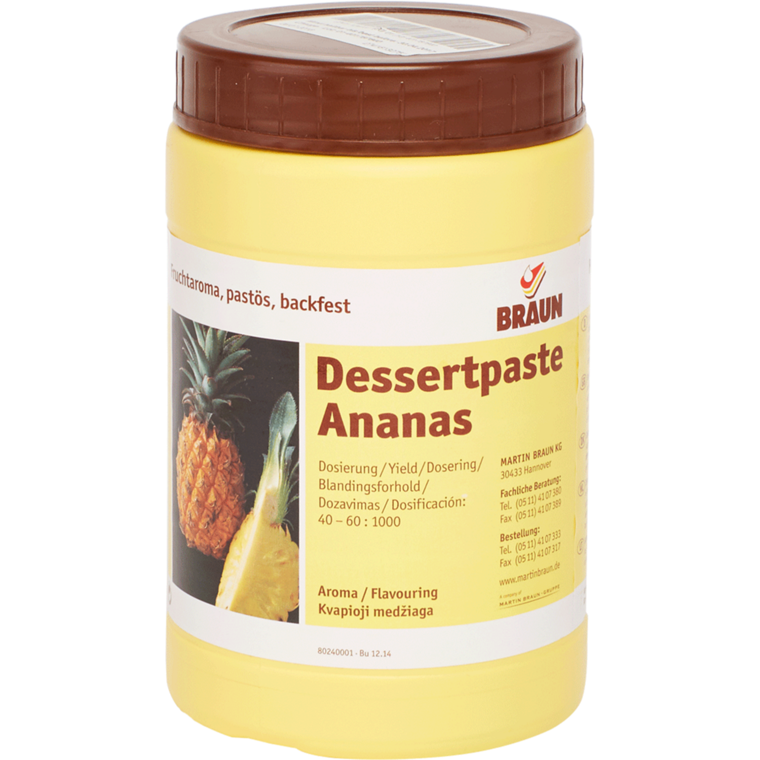 Dessert Paste Ananas Braun 1 Kg