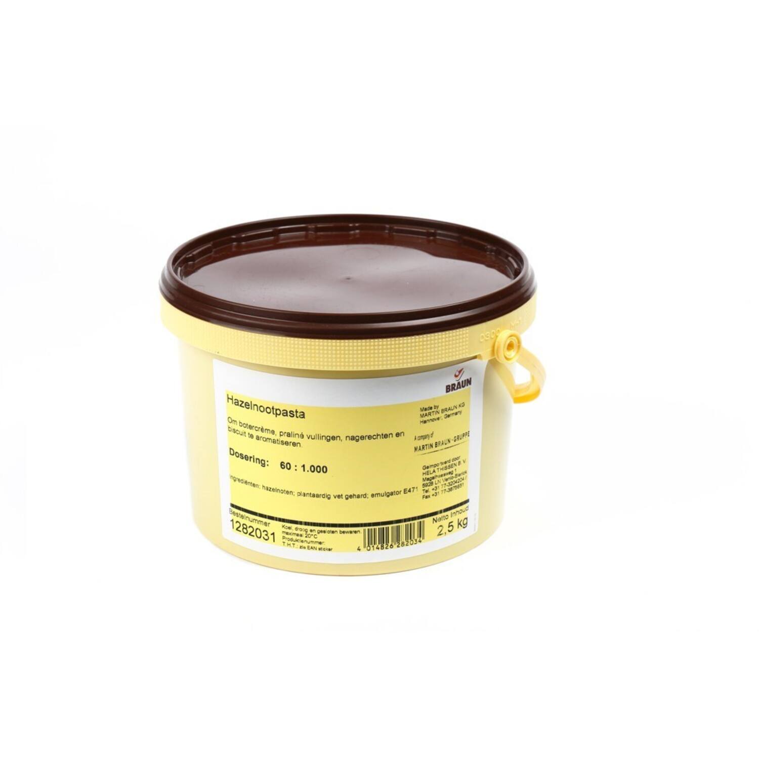 Hazelnootcreme Fijn Braun 2,5 Kg