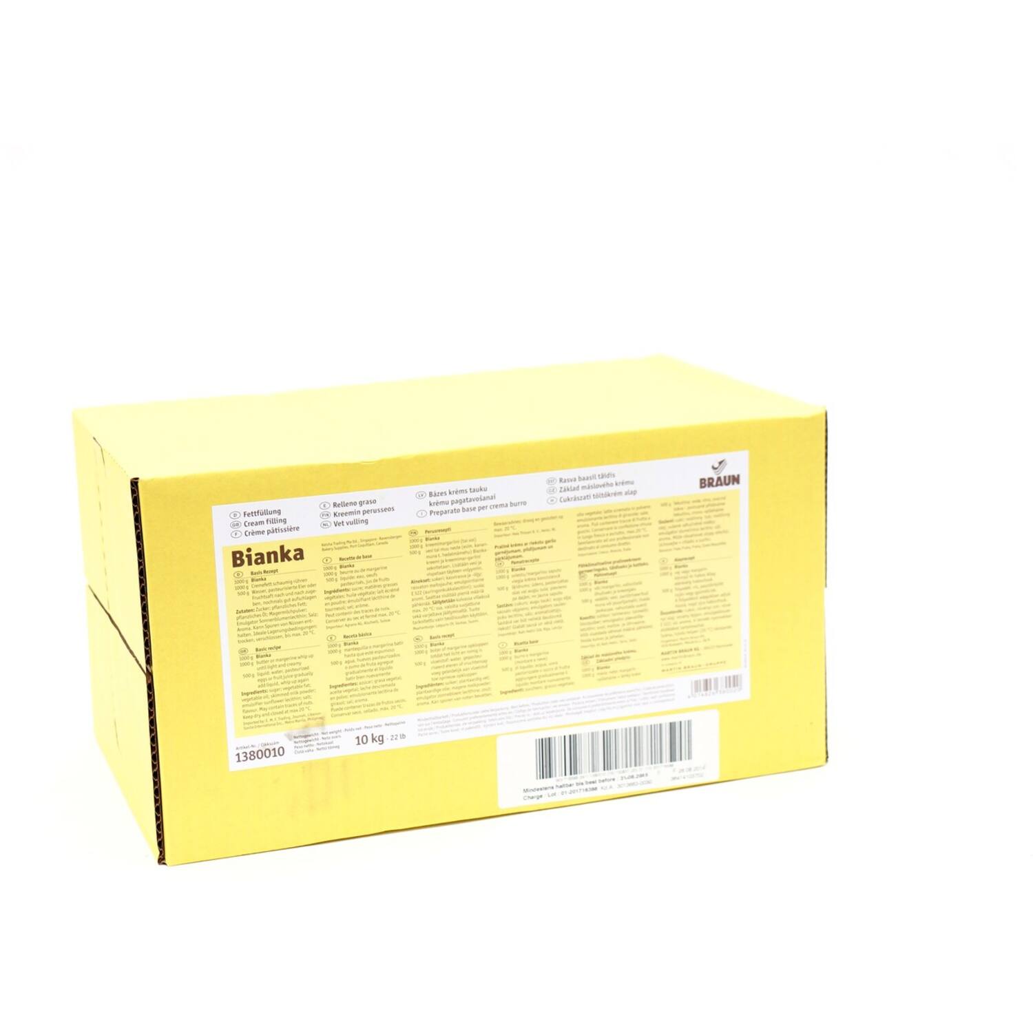 Bianka Cream Filling Braun 10kg