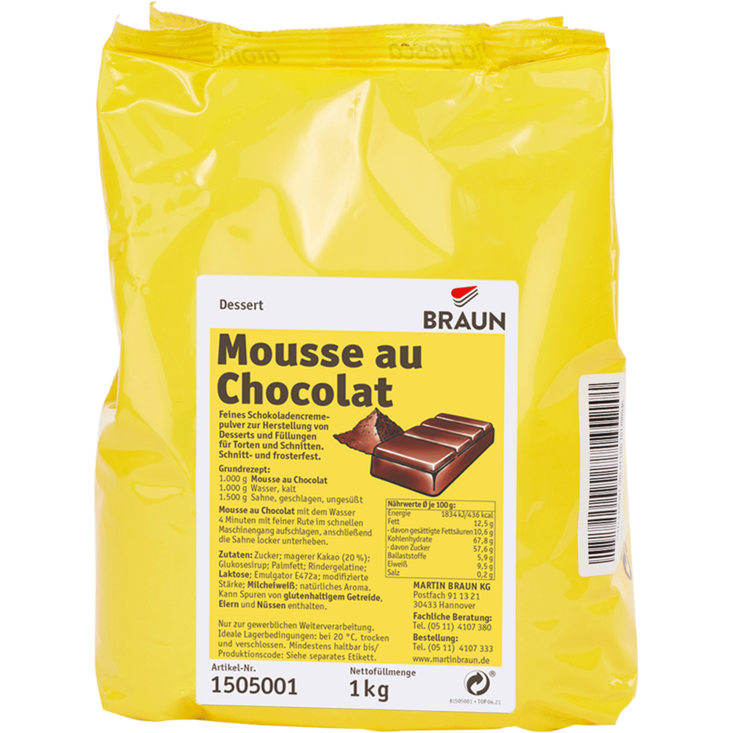 Mousse au Chocolat Braun 1 Kg