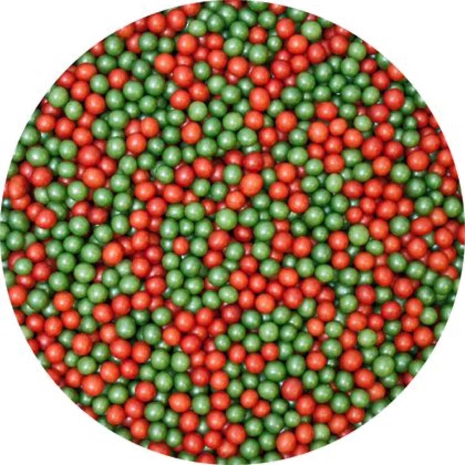 Art. Parels Crispy Kerst Rood/Groen ED1090 1.5 kg