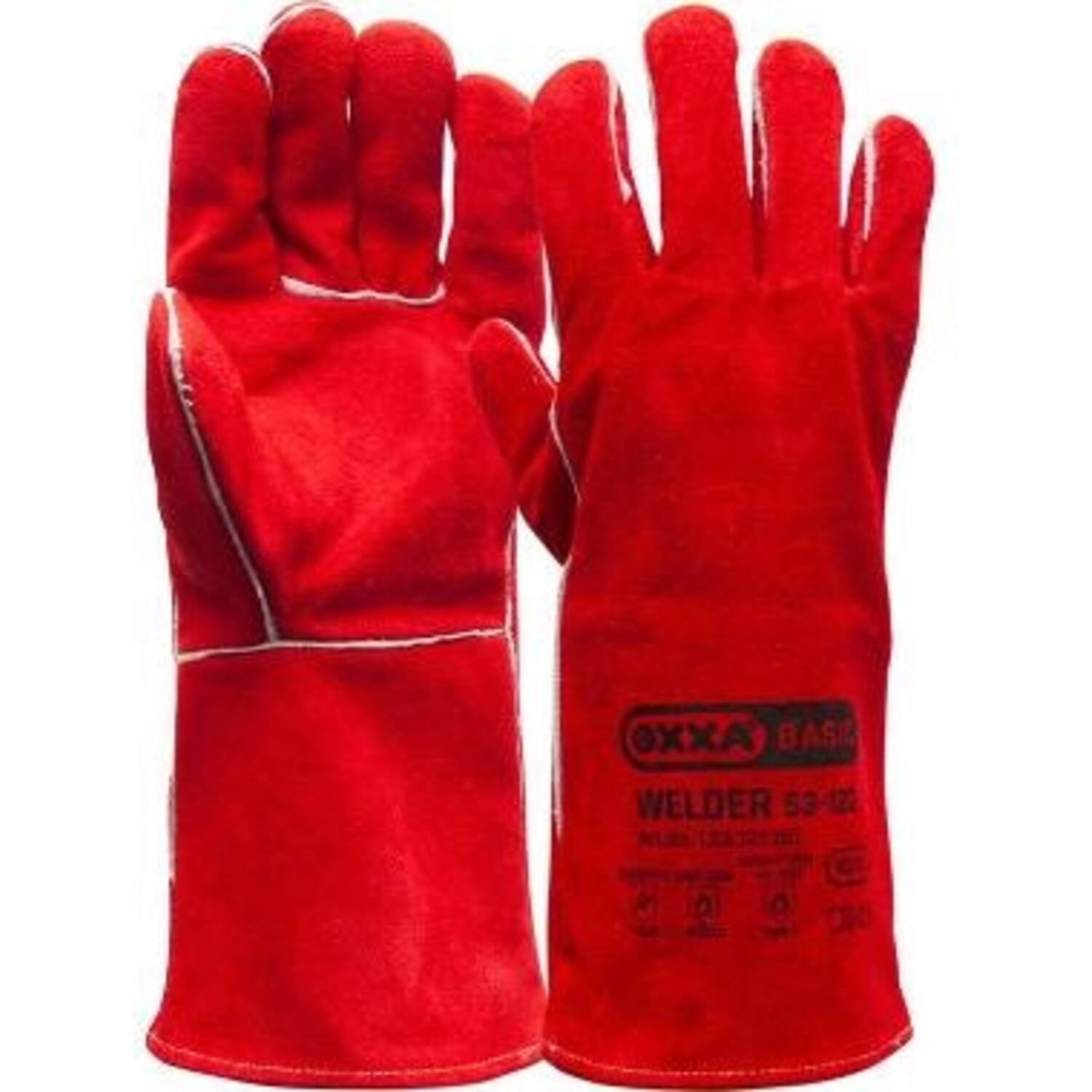 Ovenhandschoenen Rood/Bruin L+R 35 cm (Paar)