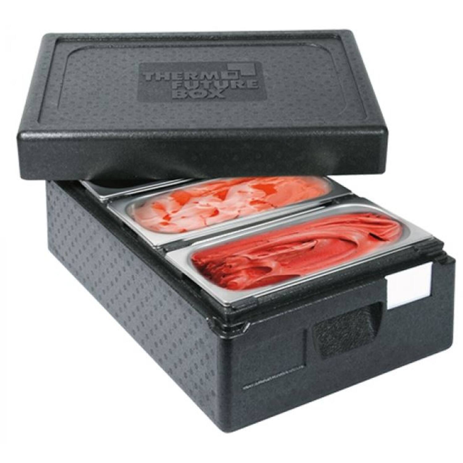 Thermobox Zwart voor 3 IJsbakken 26x60x40cm