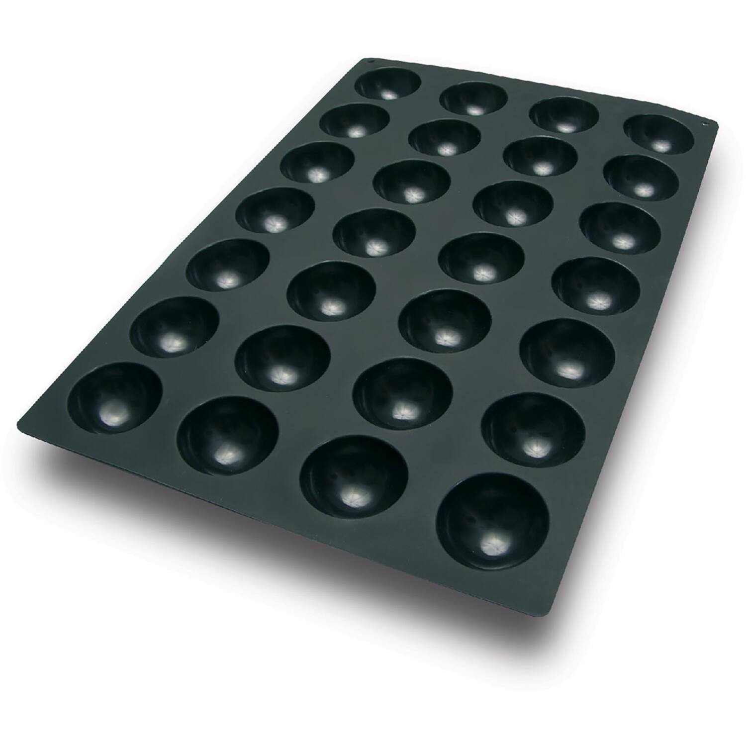 Siliconenvorm Halve Bol Zwart ø70mm h.35mm (1)