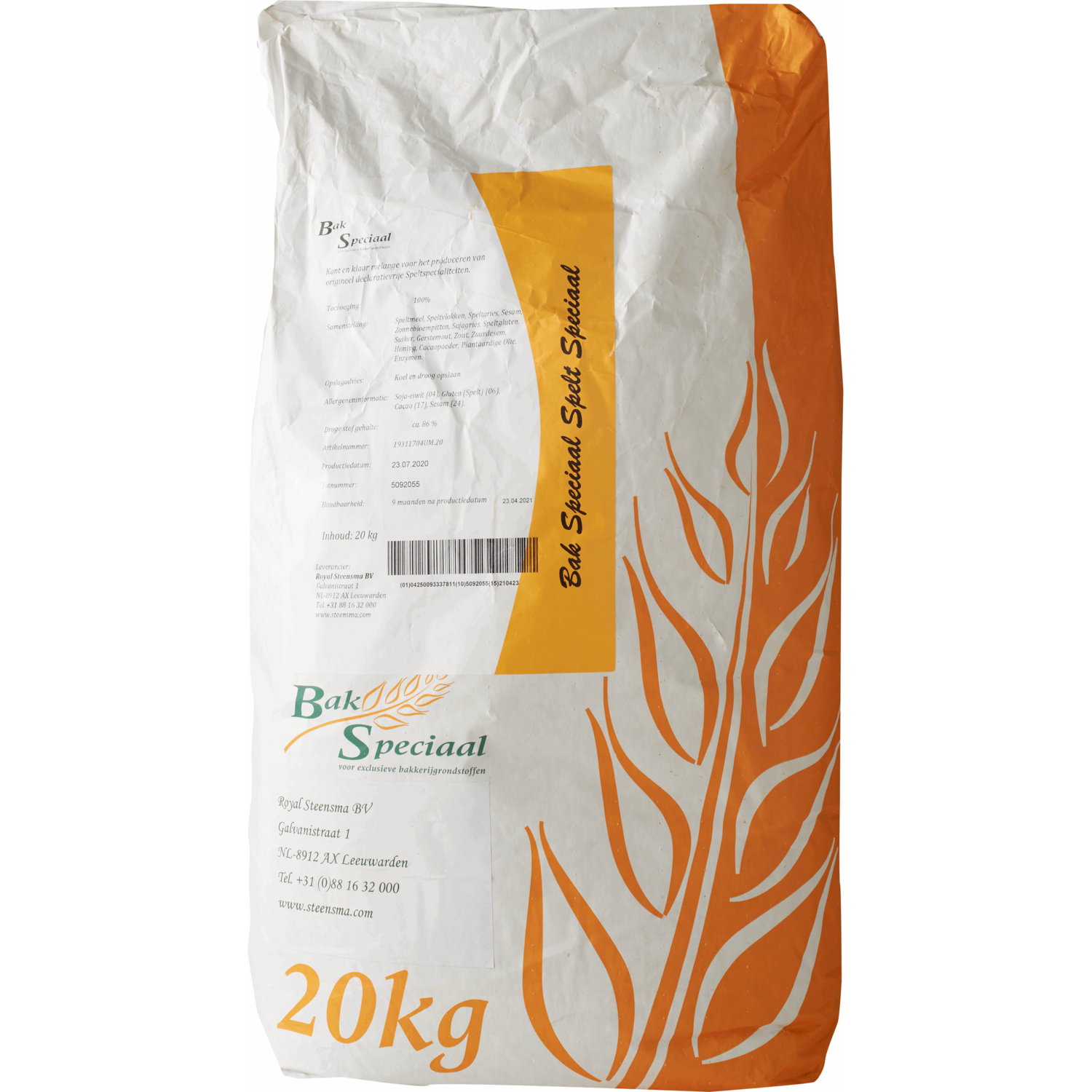 Bak Speciaal Spelt Speciaal 20 Kg