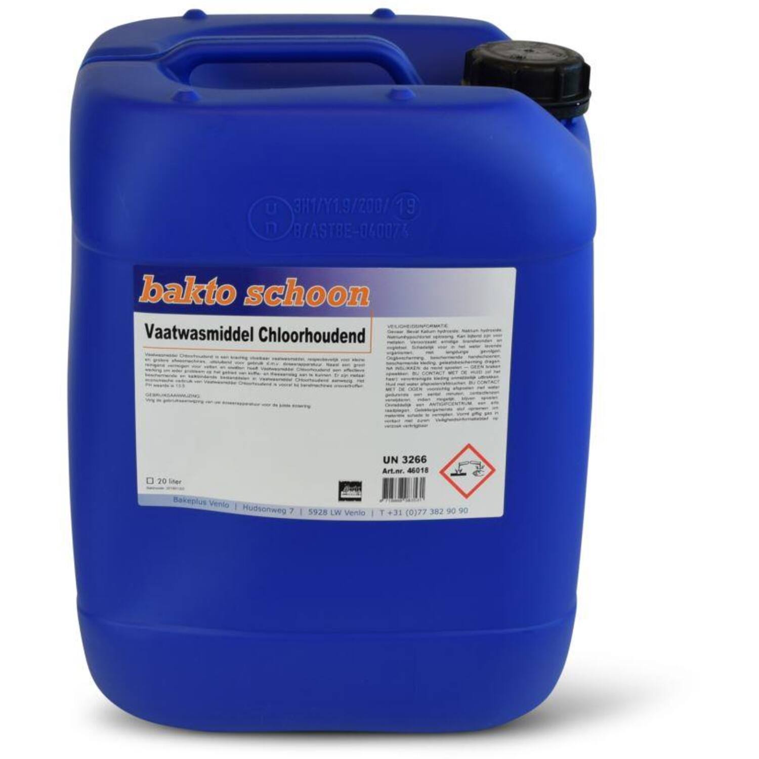 Bakto Schoon Vaatwasmiddel Chloorhoudend 20L