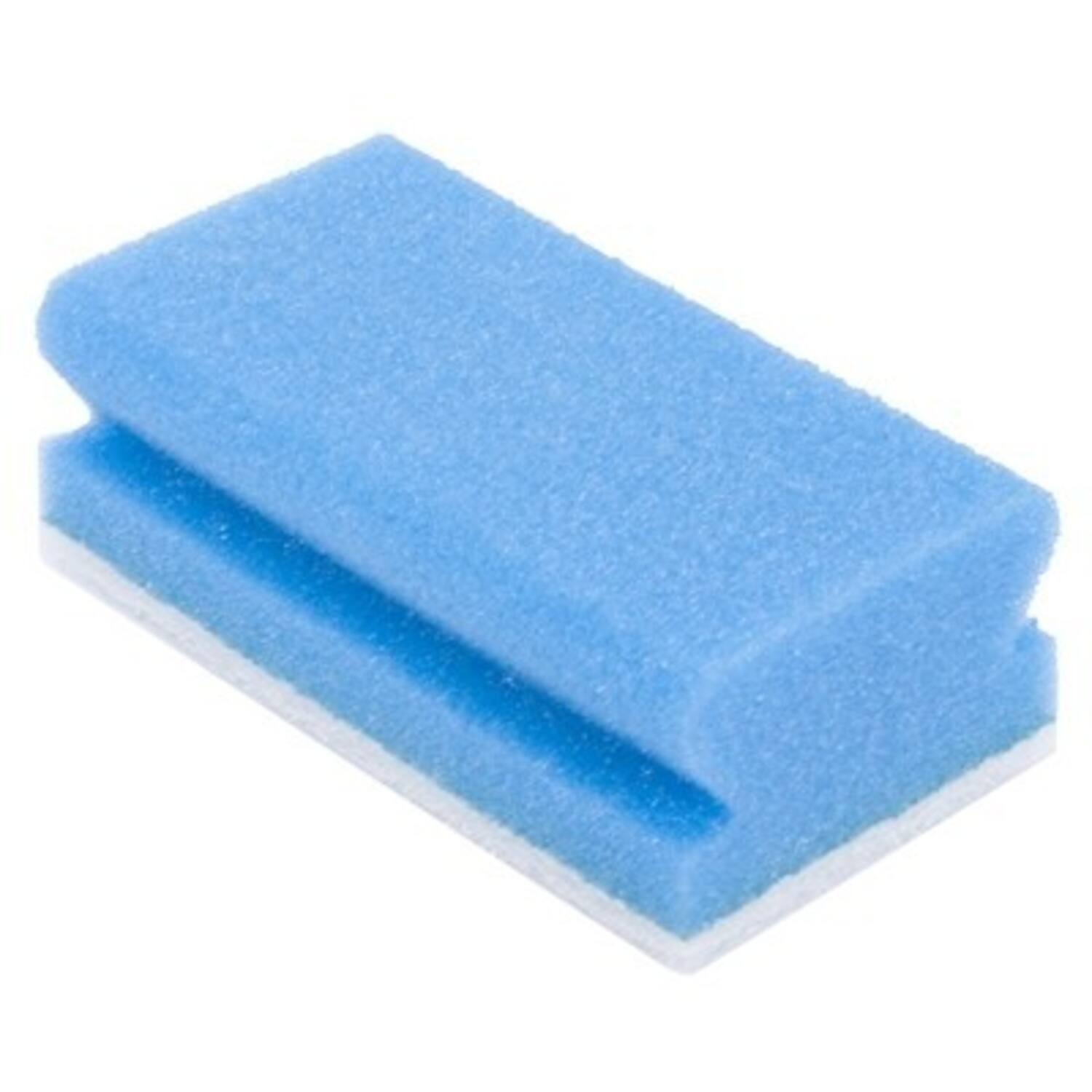 Schuurspons met greep Blauw/Wit 13X7cm (10)