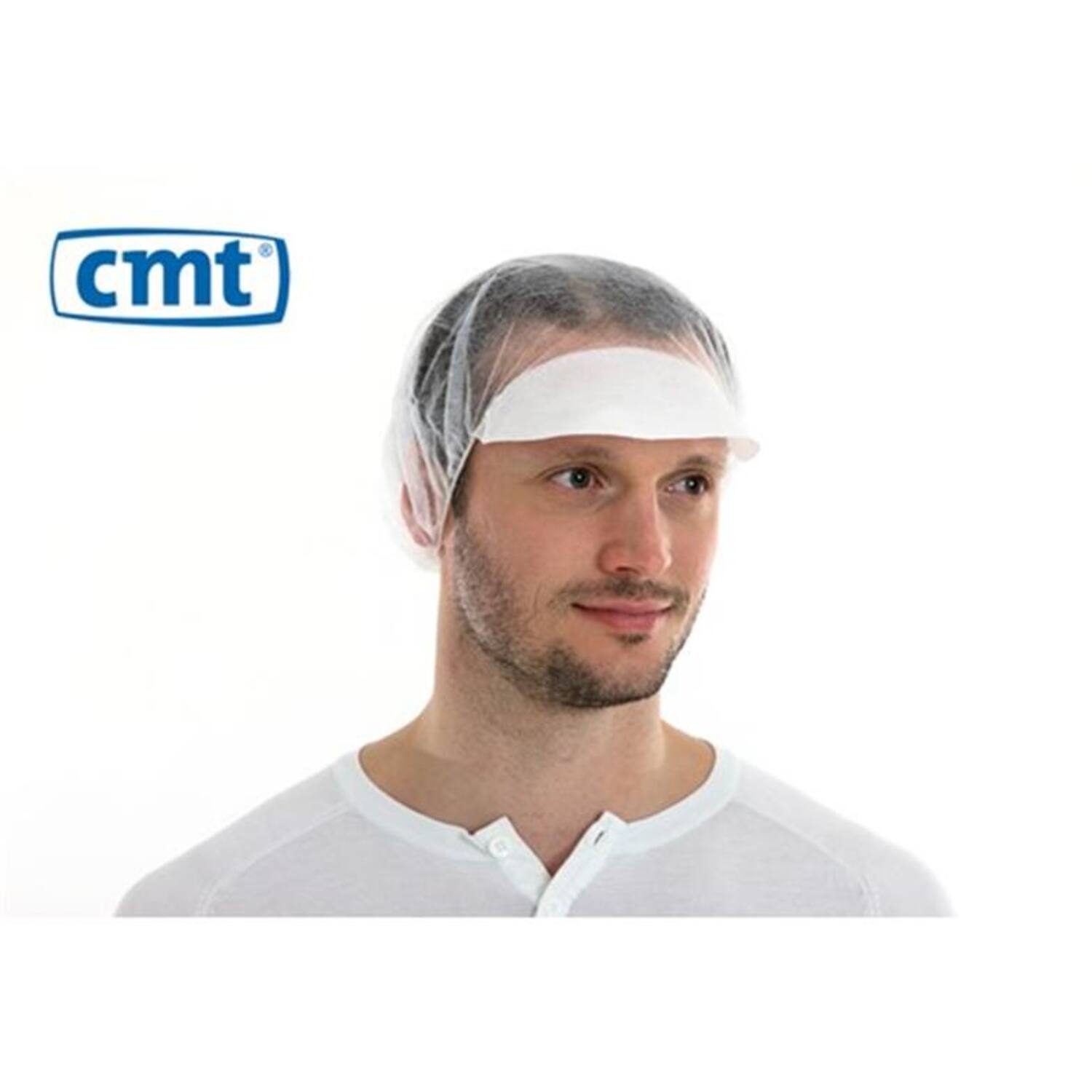 Baret met klep wit (100)