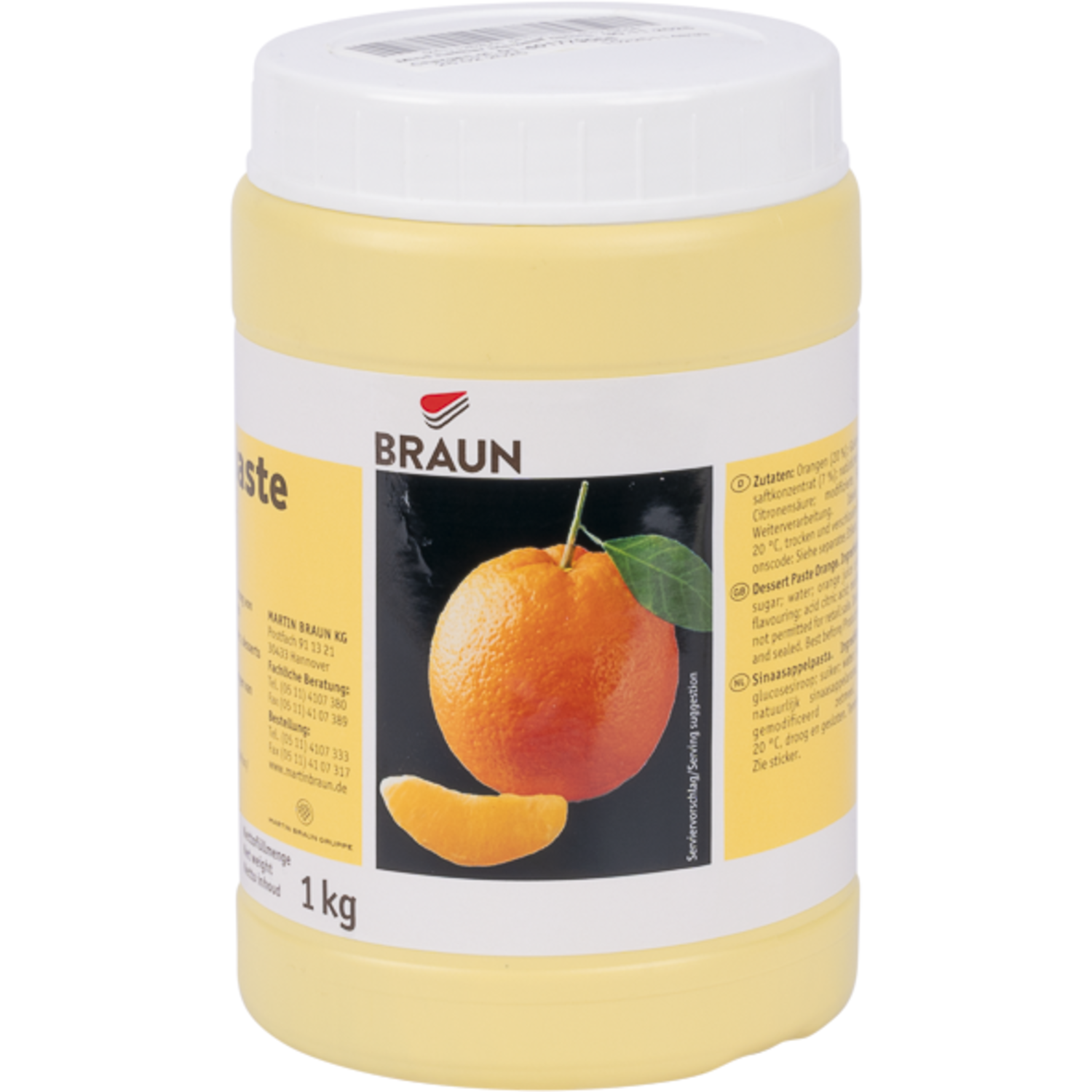 Dessert Paste Sinaasappel Braun 1 Kg