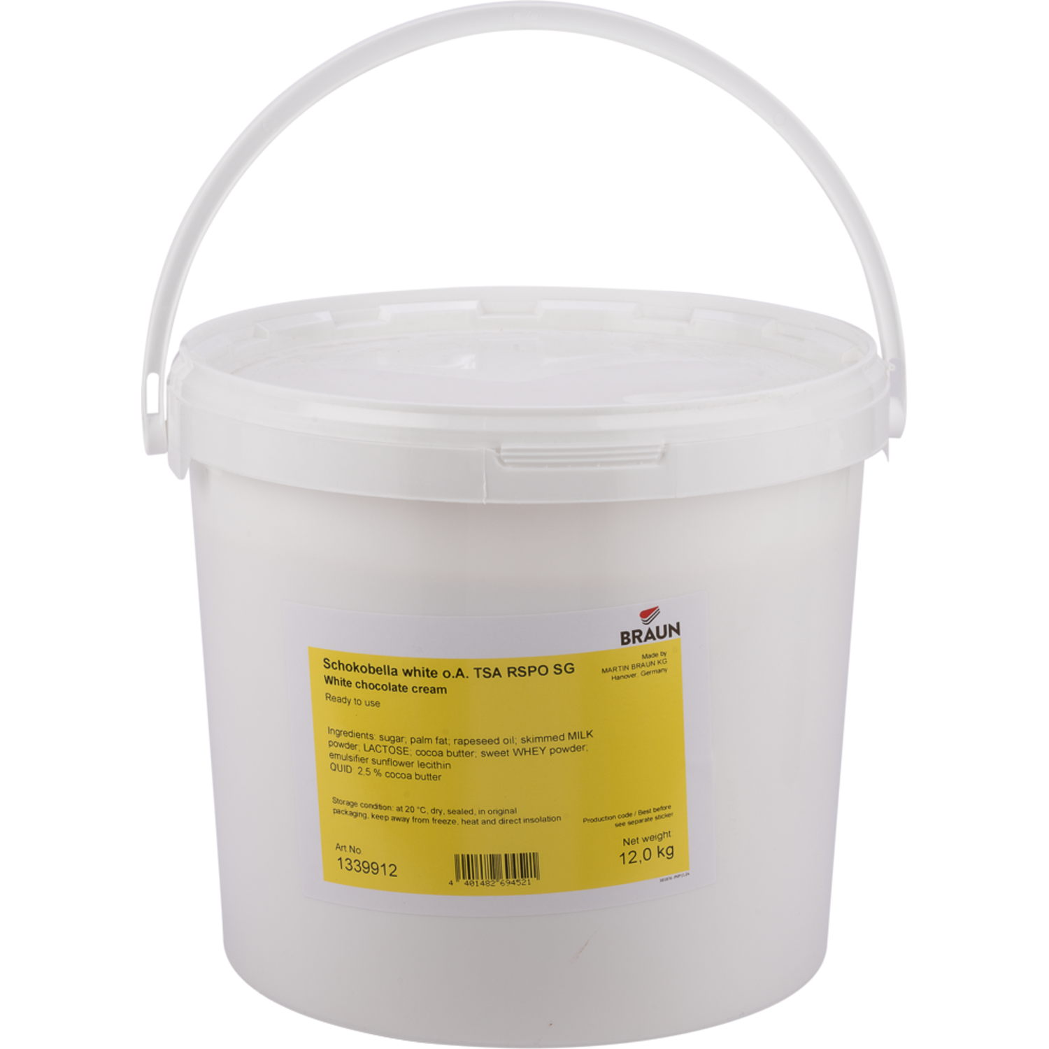 Schokobella Wit RSPO SG Braun 12 Kg