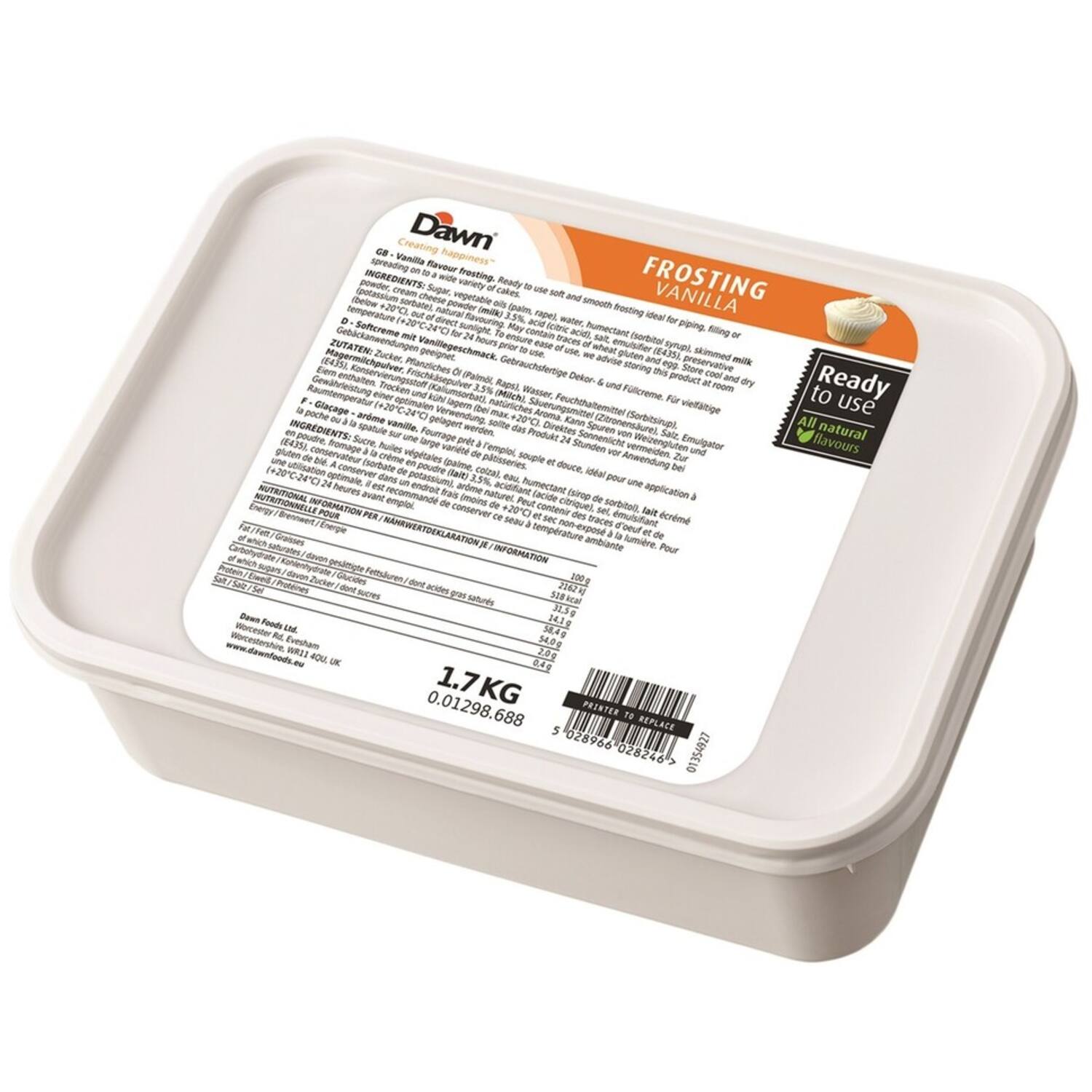 Dawn Vanille Frosting 1,7 kg