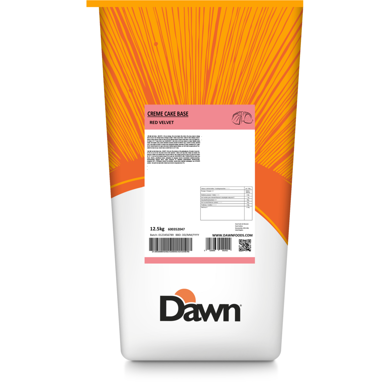 Dawn Cream Cake mix Red Velvet 12,5 kg