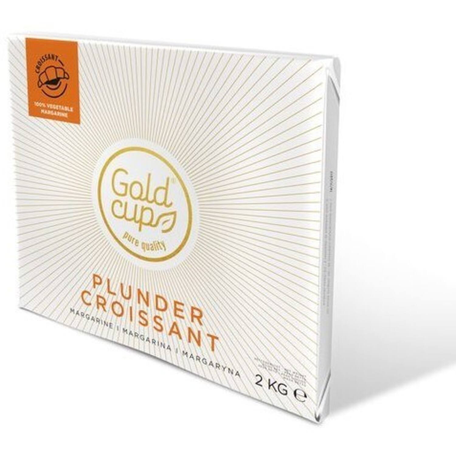 VDM Gold Cup Croissant Bladerdeeg Margarine Plak 6x2 kg
