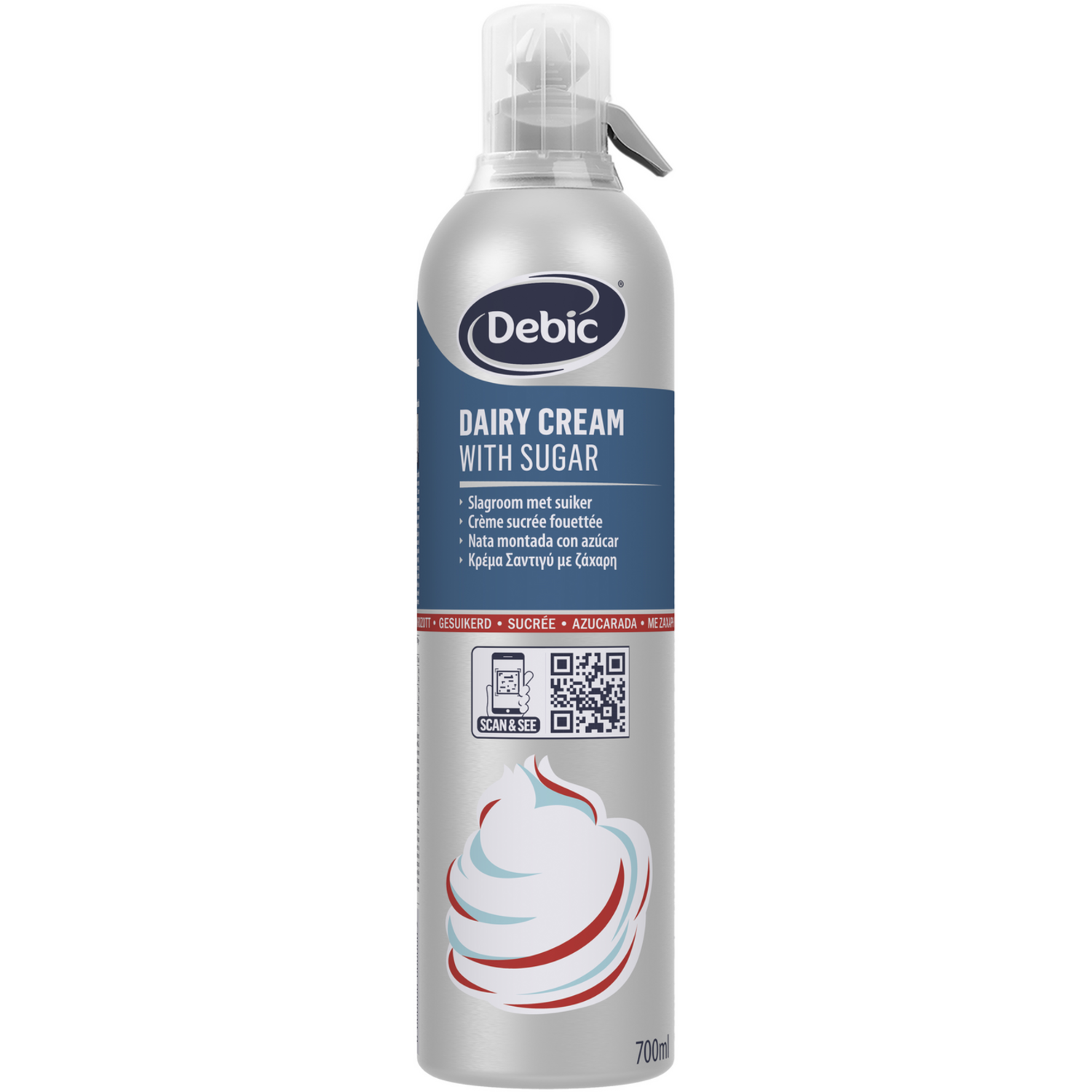 Debic Slagroom met suiker 700 ml Spuitbus (1)