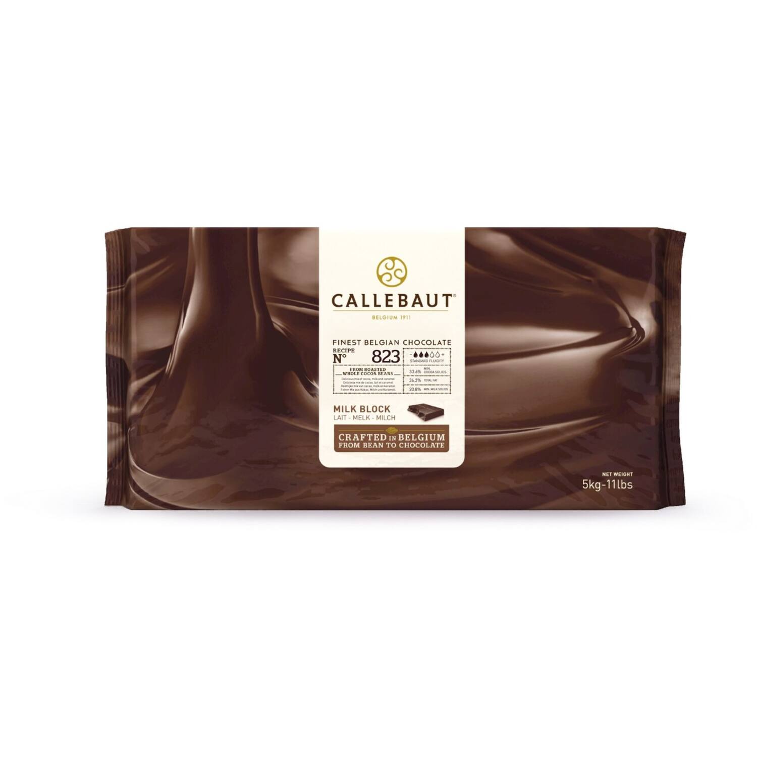 Callebaut 823 Melk Donker Glaceer 5kg