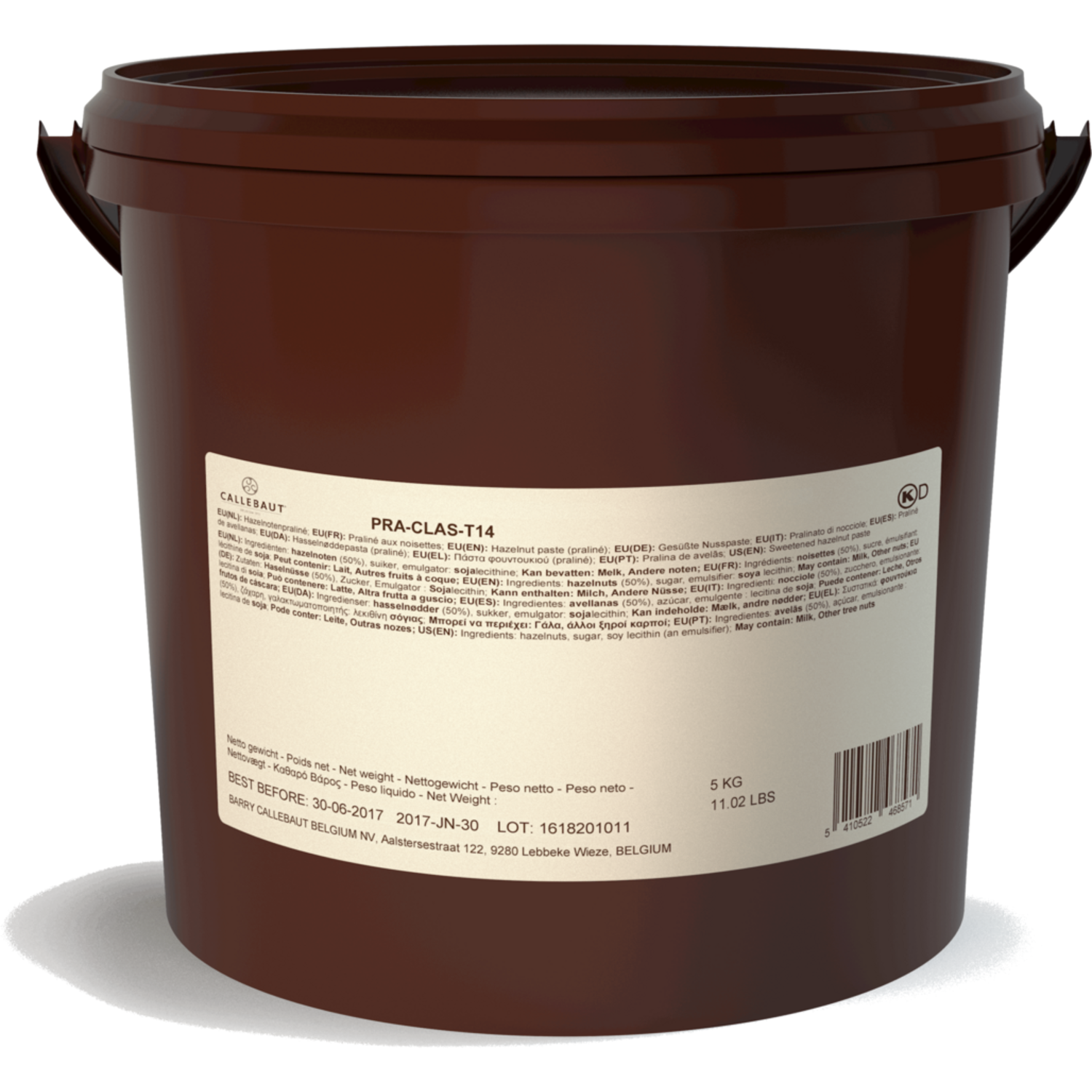 Callebaut Hazelnootpasta Pra Class 5 kg