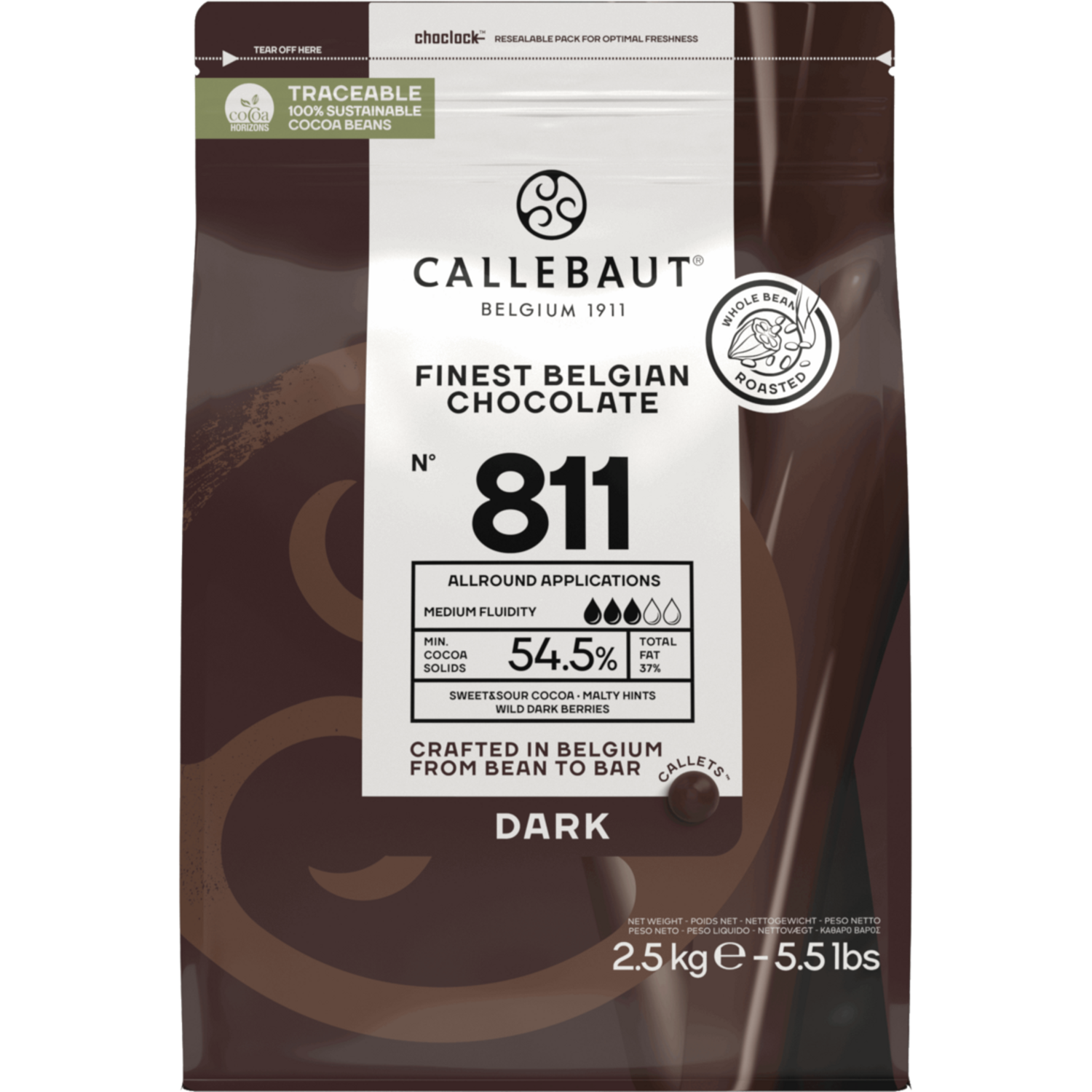 Callebaut Callets 811 Puur Glaceer 2.5kg