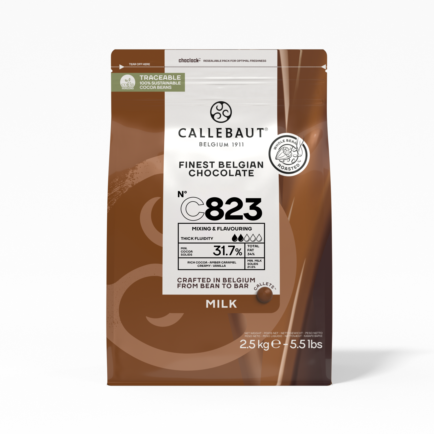 Callebaut C823 Melk Vorm Callets 2.5 kg