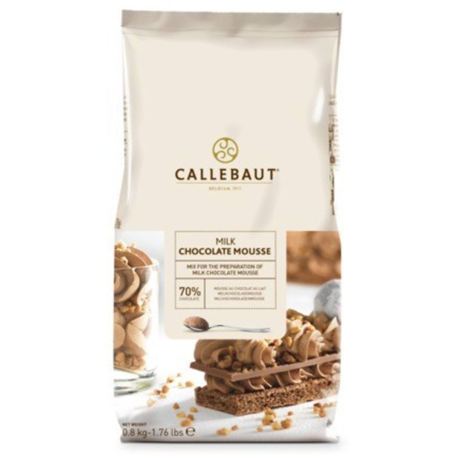Callebaut Melk Chocolade Moussepoeder 10X0.8 kg
