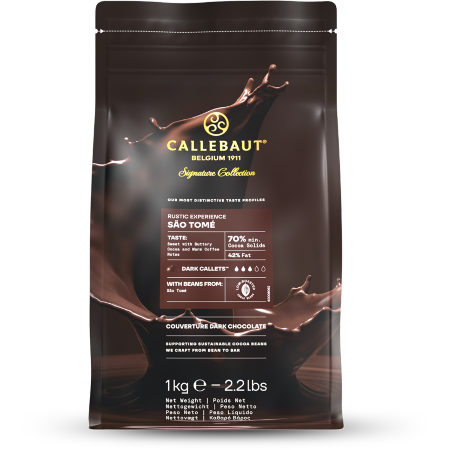 Callebaut Rustic Sao Tome 70% Callets 1 Kg