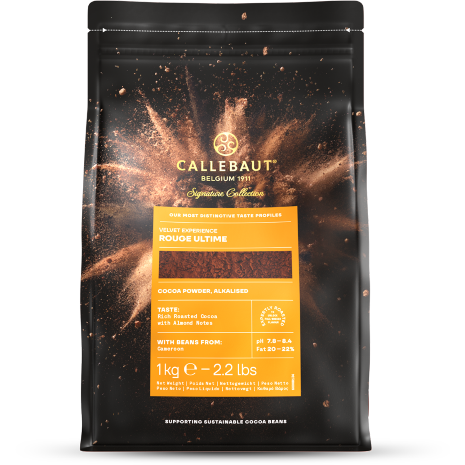 Callebaut Velvet Rouge Ultime Cacaopoeder 1kg
