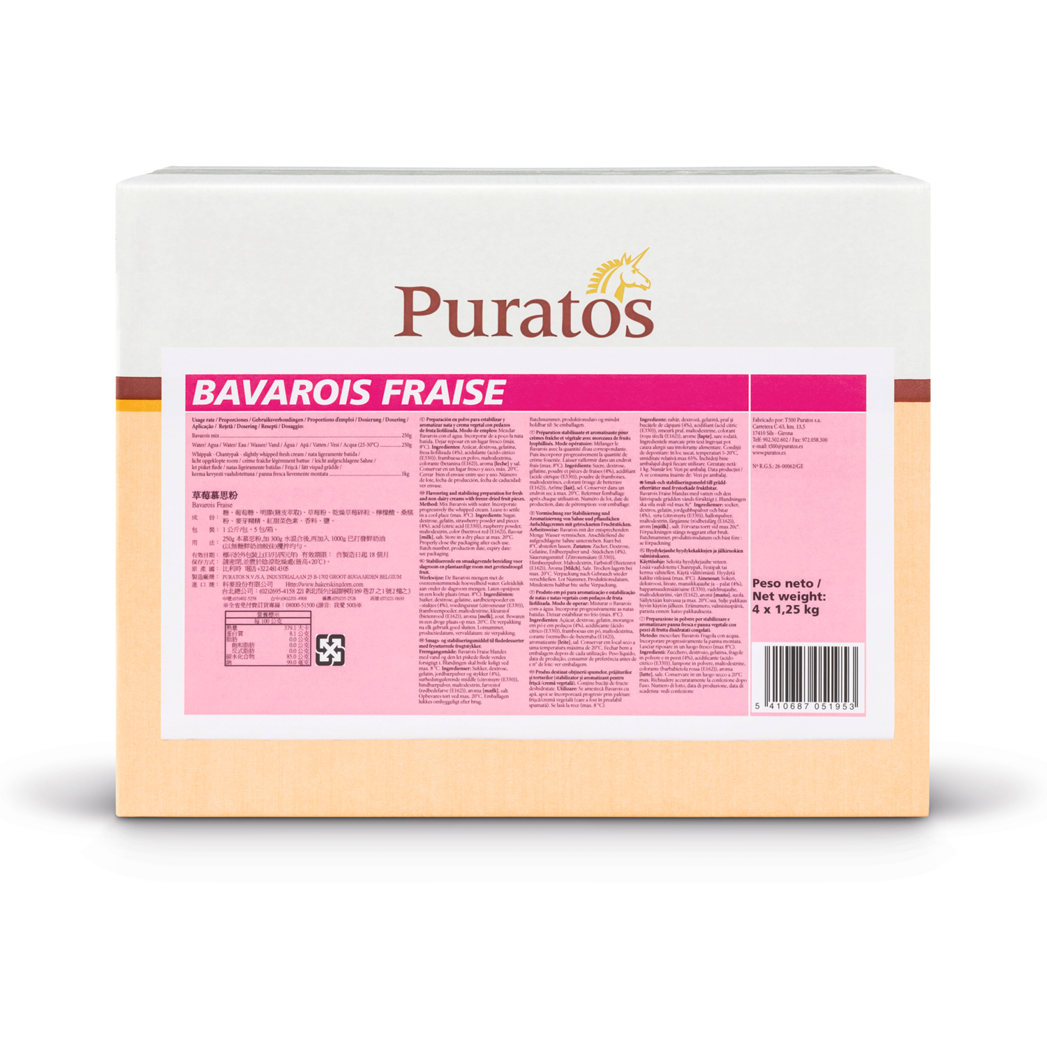 Puratos Bavarois Aardbei 5 kg