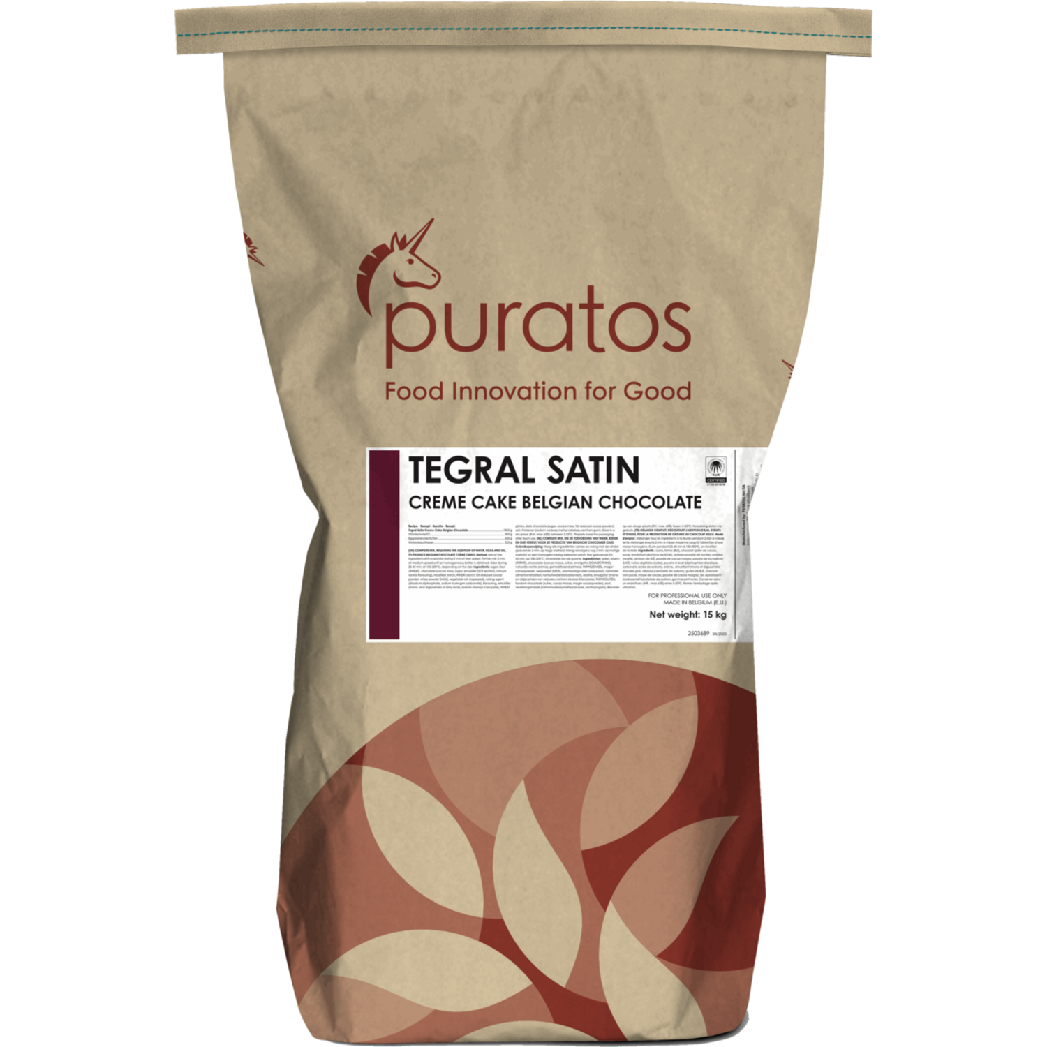 Puratos Tegral Satin Belgian Chocolate Cake 15 kg
