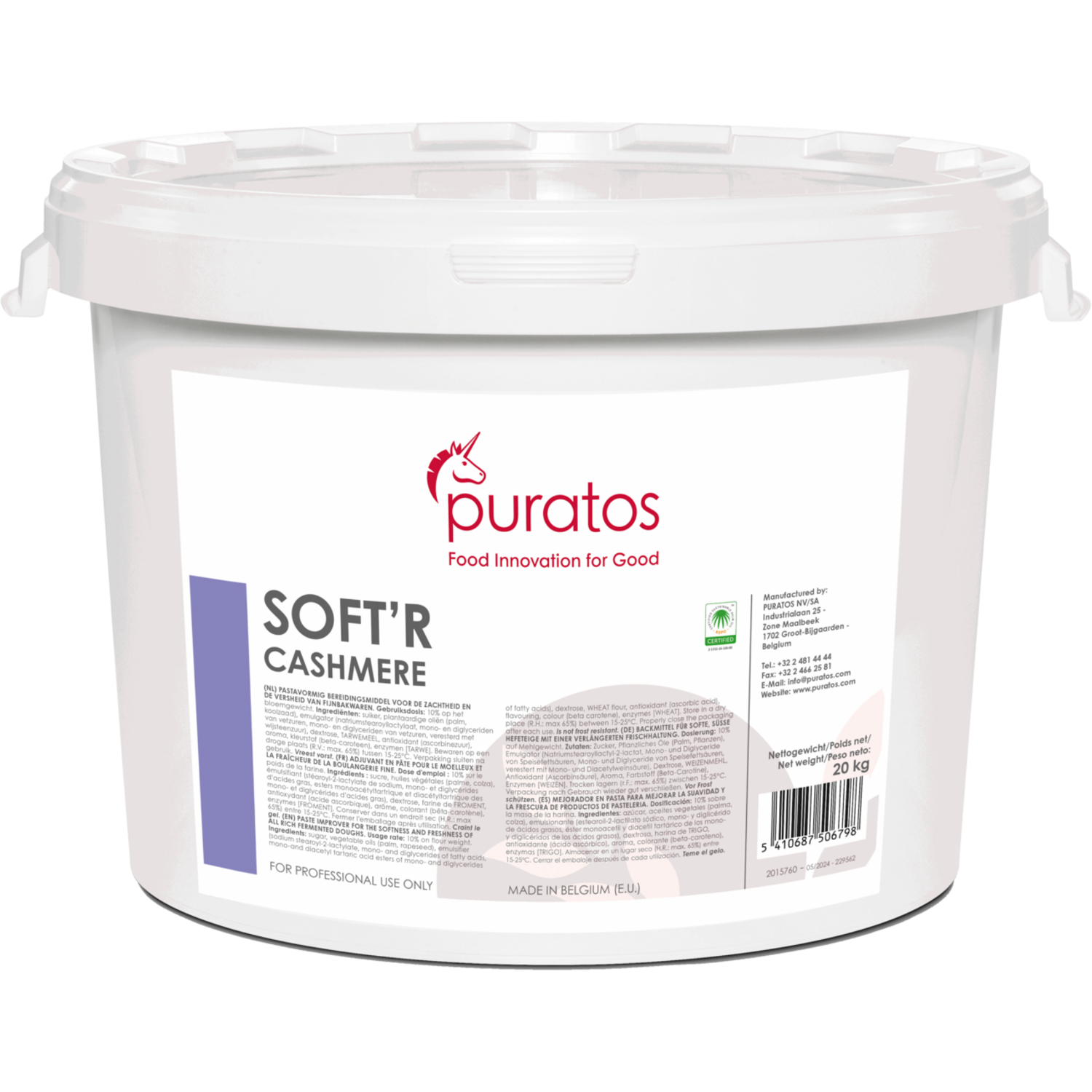 Puratos Soft'R Cashmere vetstof 20 kg
