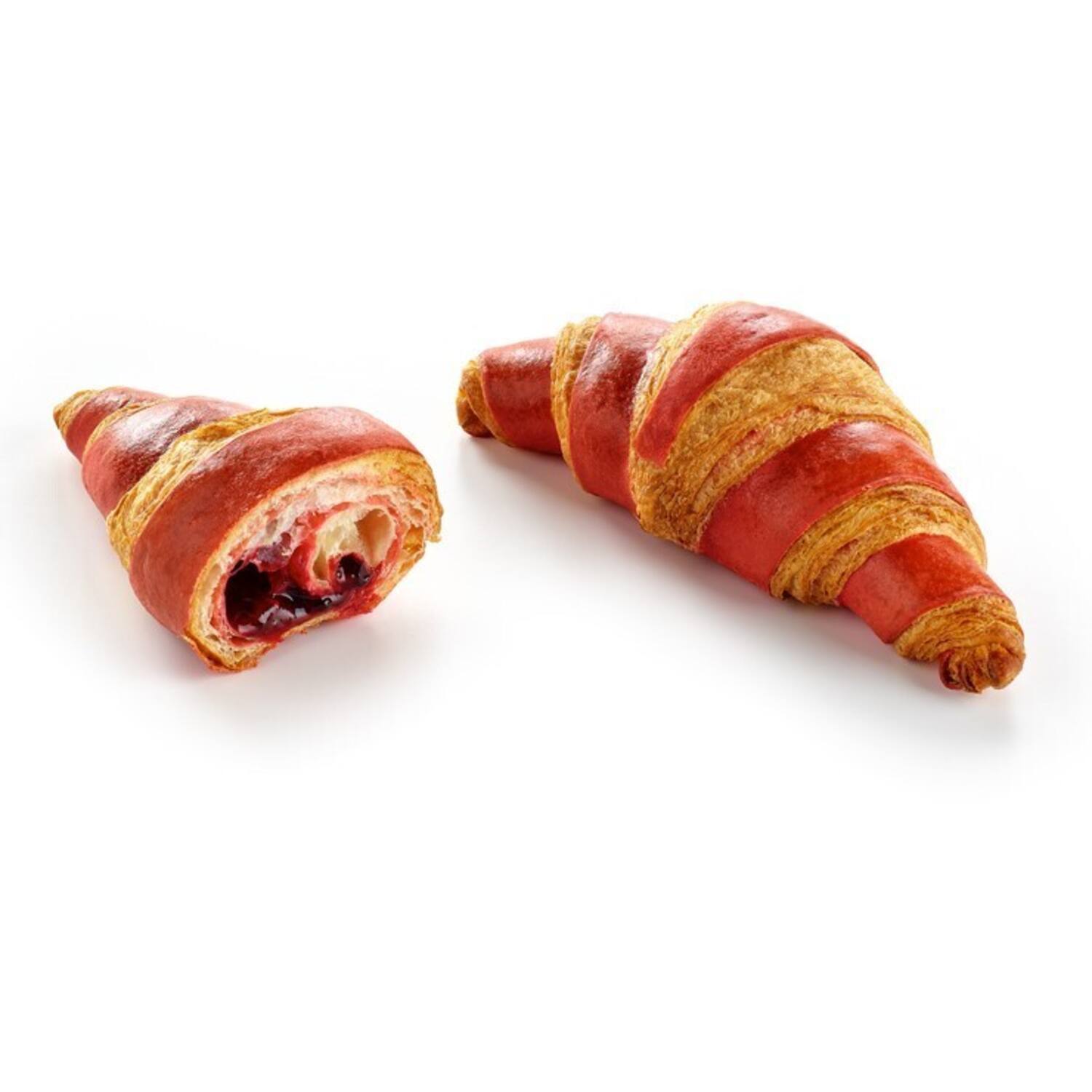Panesco Croissant double colour raspberry filled (40)