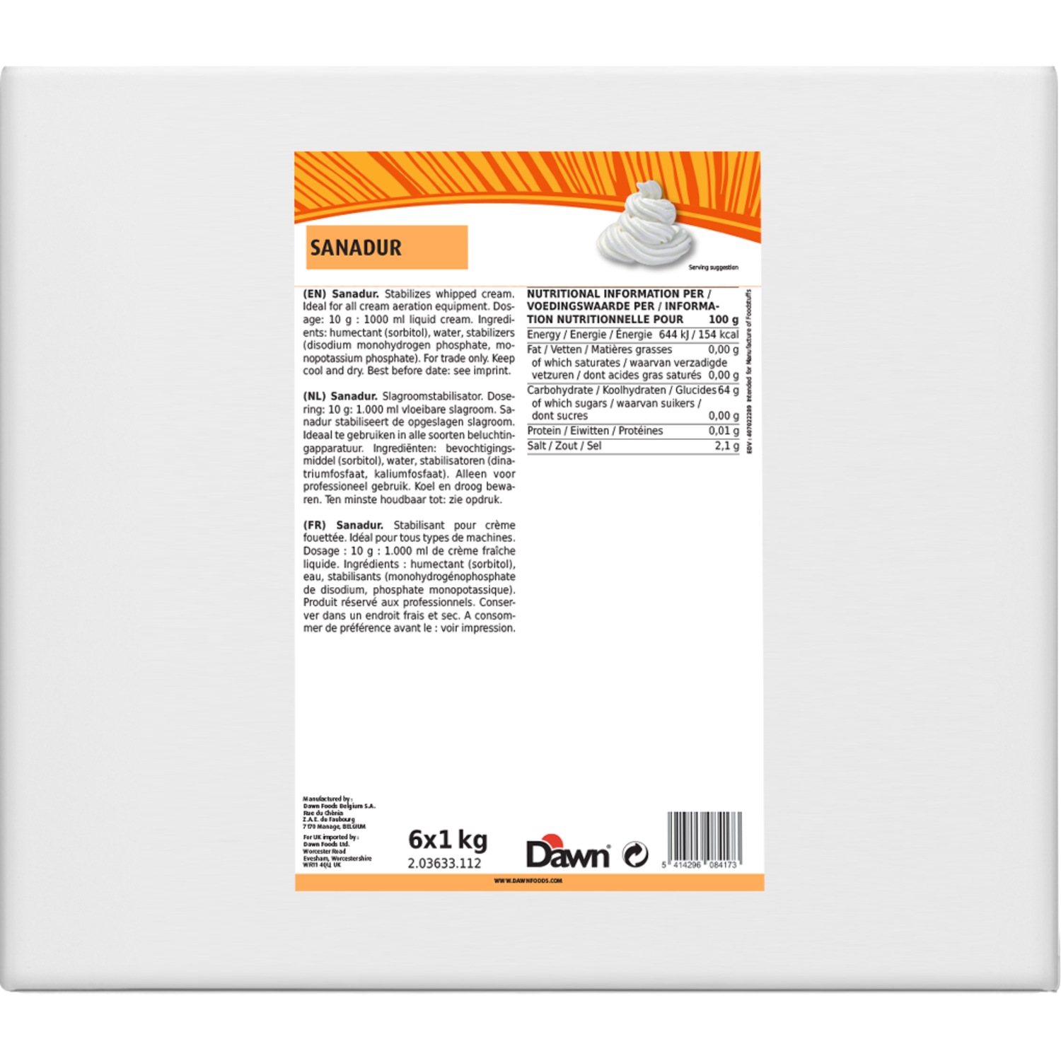 Dawn Sanadur (slagroomstabilisator) 1 kg