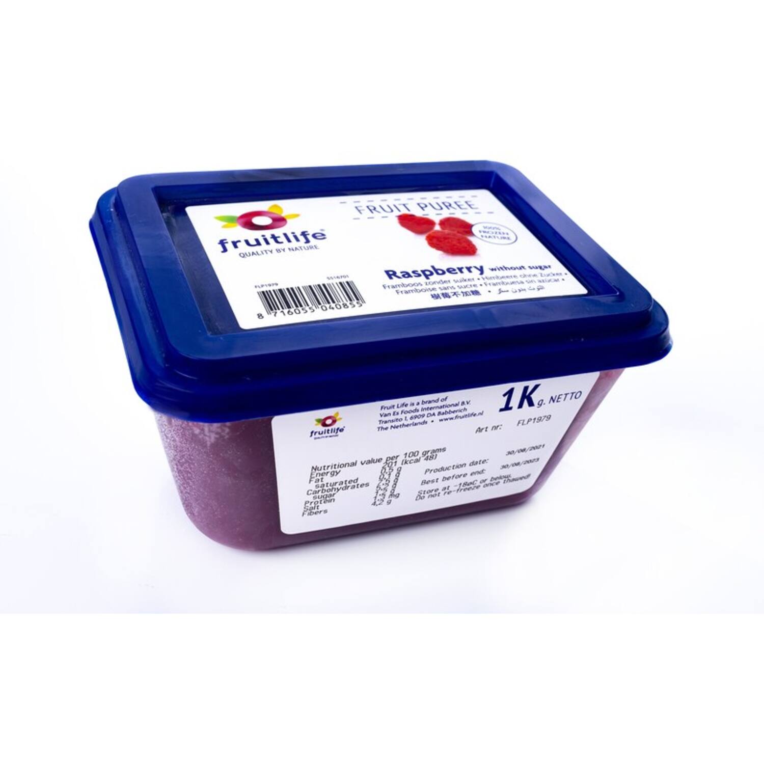 Fruitlife Frambozenpuree Suikervrij 1 kg (6)
